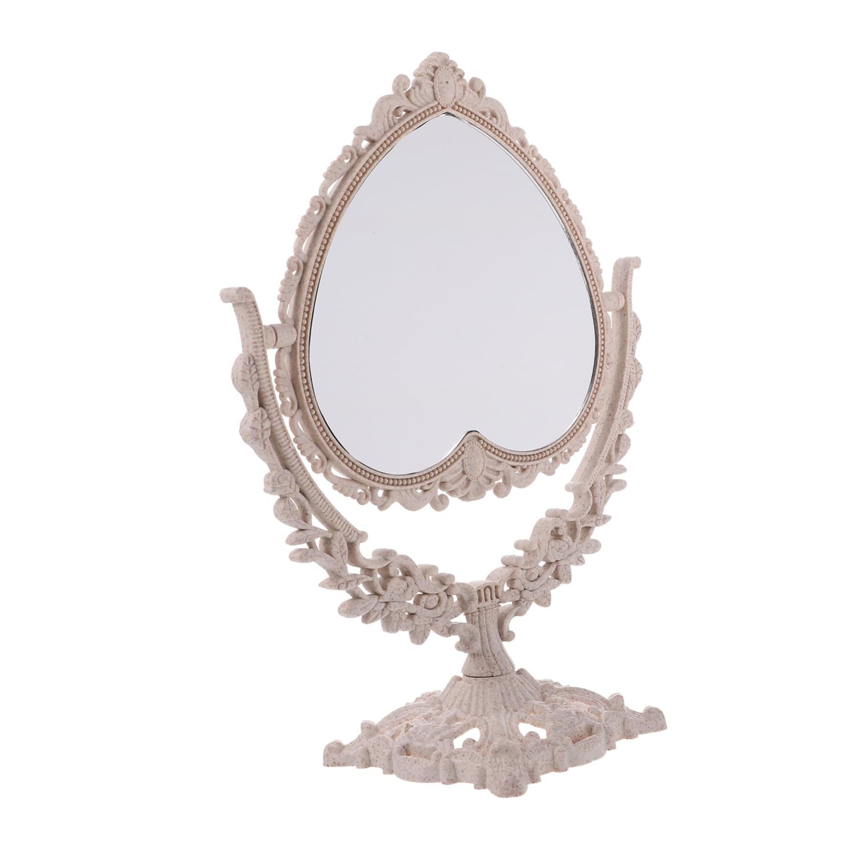 Miroir cosmétique rotatif UKCOCO style rétro pour le maquillage quotidien