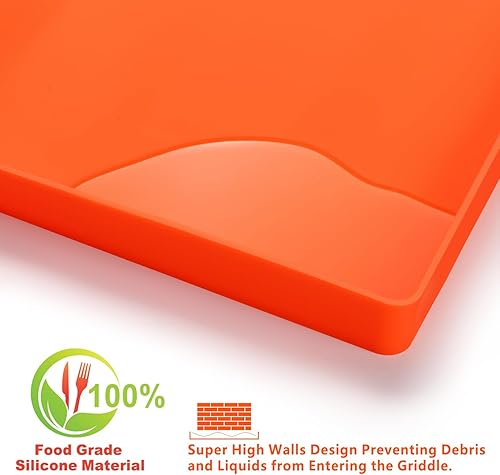 Miniatura 5 de Alfombrilla de silicona de 28 pulgadas para Blackstone, cubierta de parrilla resistente de grado alimenticio, protege a los amigos de la plancha