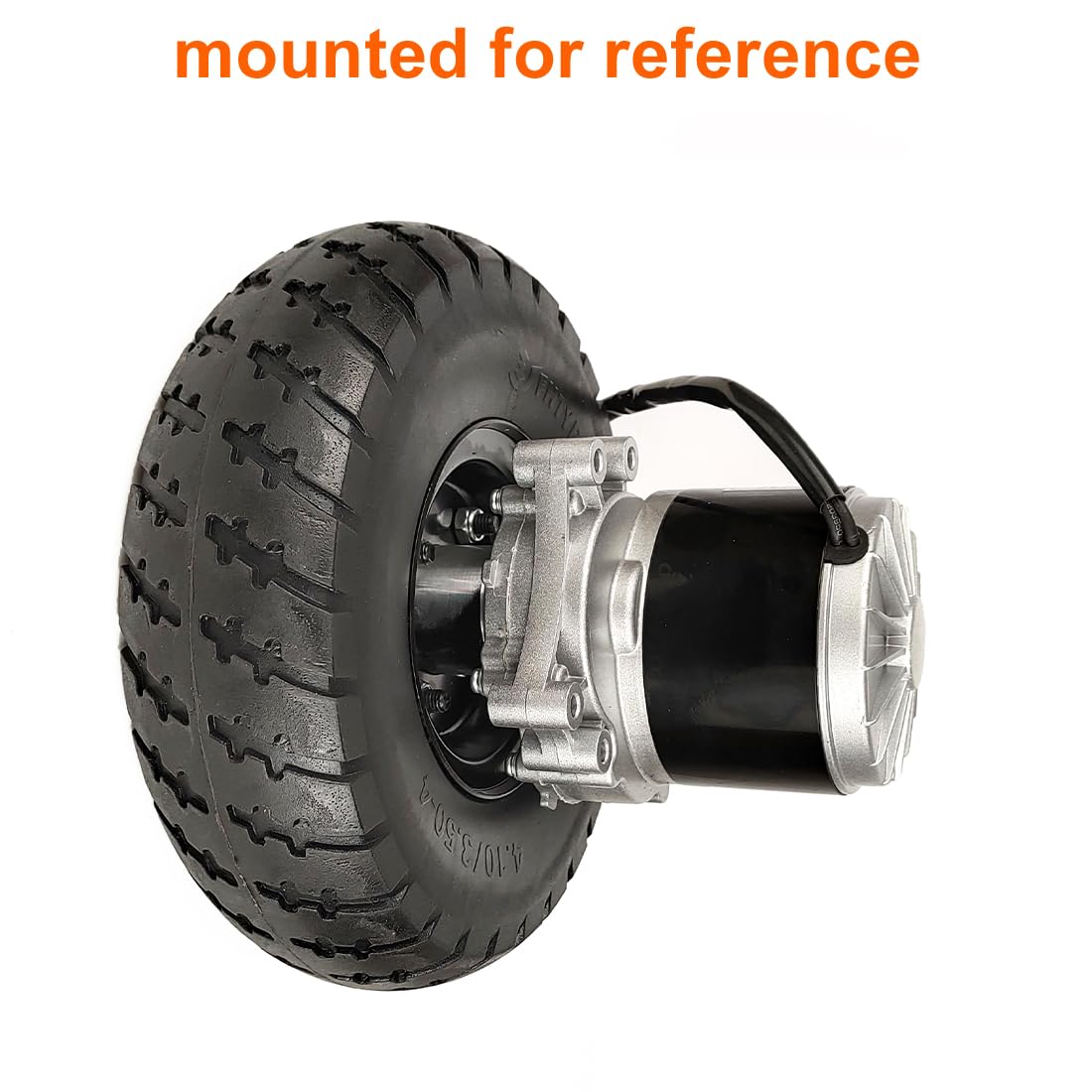 L-faster Rueda sólida de 10 Pulgadas, neumático sin Aire 4.10/3.50-4, Agujero de Eje de 17 mm, Cubo con Ranura en U de 6 mm para Kit de Motor de Carro de Mano