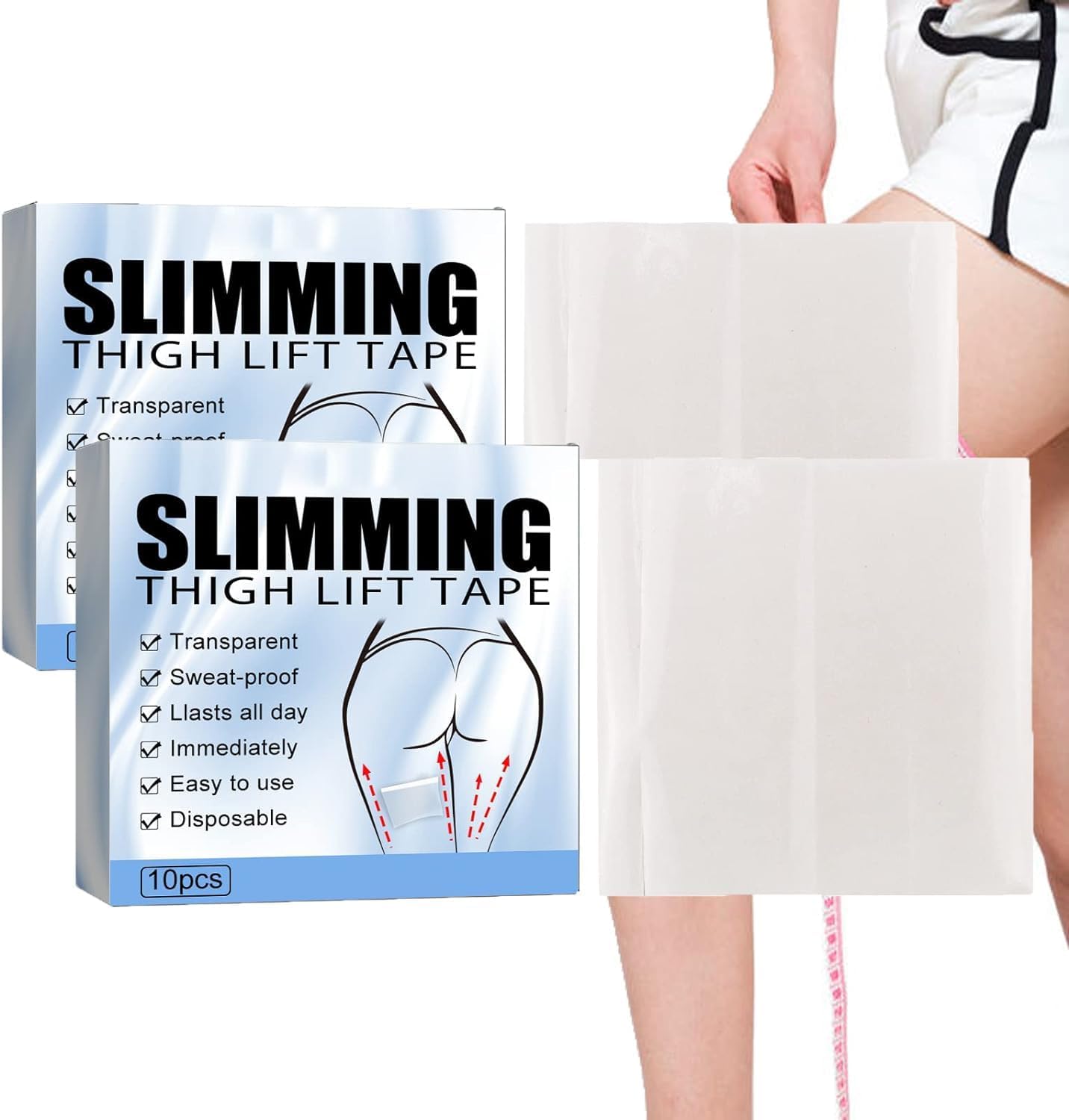 KhaznaCollagen Essence Firming Patch, 30 Pcs Contouring Shaping Firming Body Patch for Legs, Skinnier Anticellulite & Tightening Thigh Patch, for All Skin Type