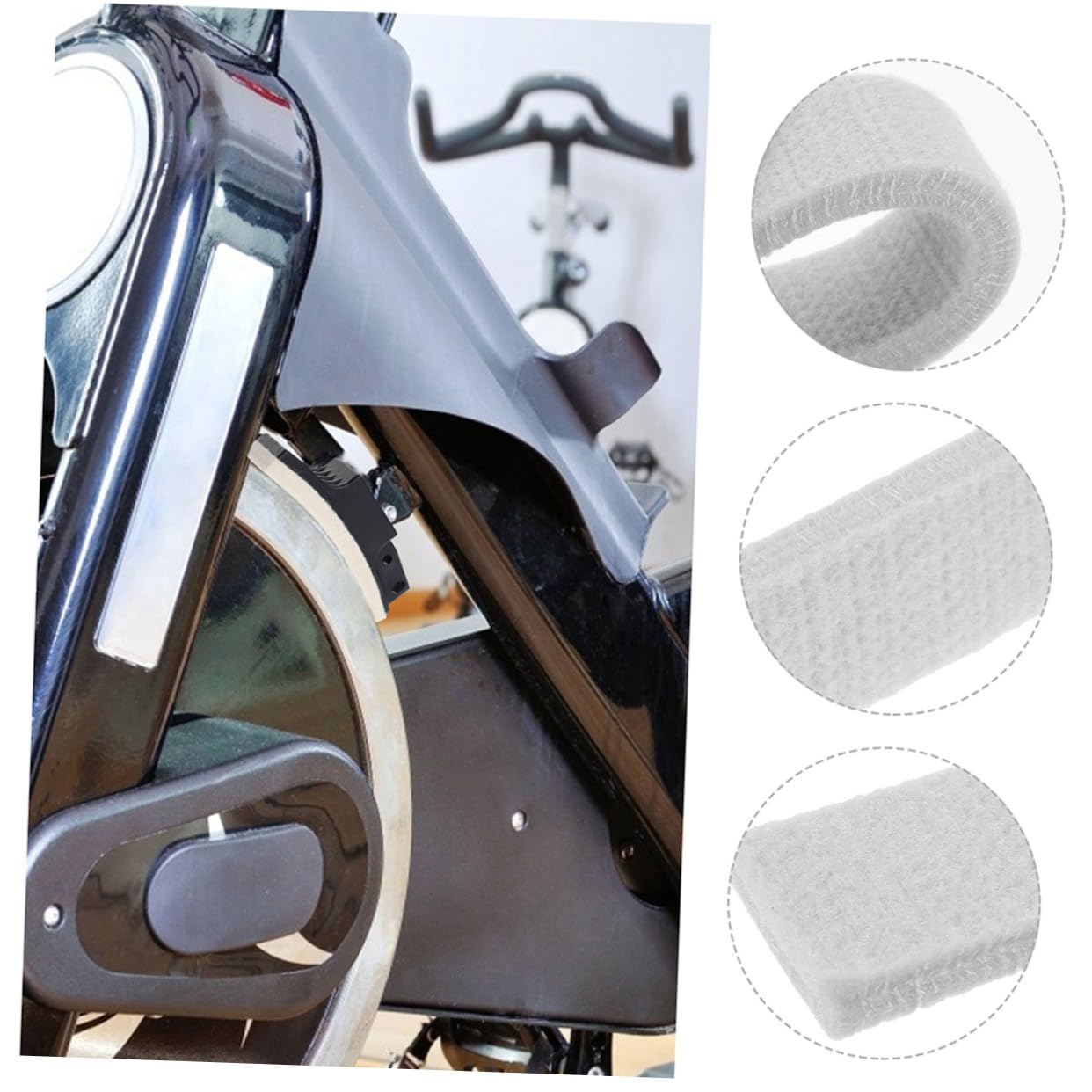 Pastiglie Freno per Bici da Esercizio Indoor in Feltro 6 Unitá Antiscivolo Facili da Installare per Bici Domestica