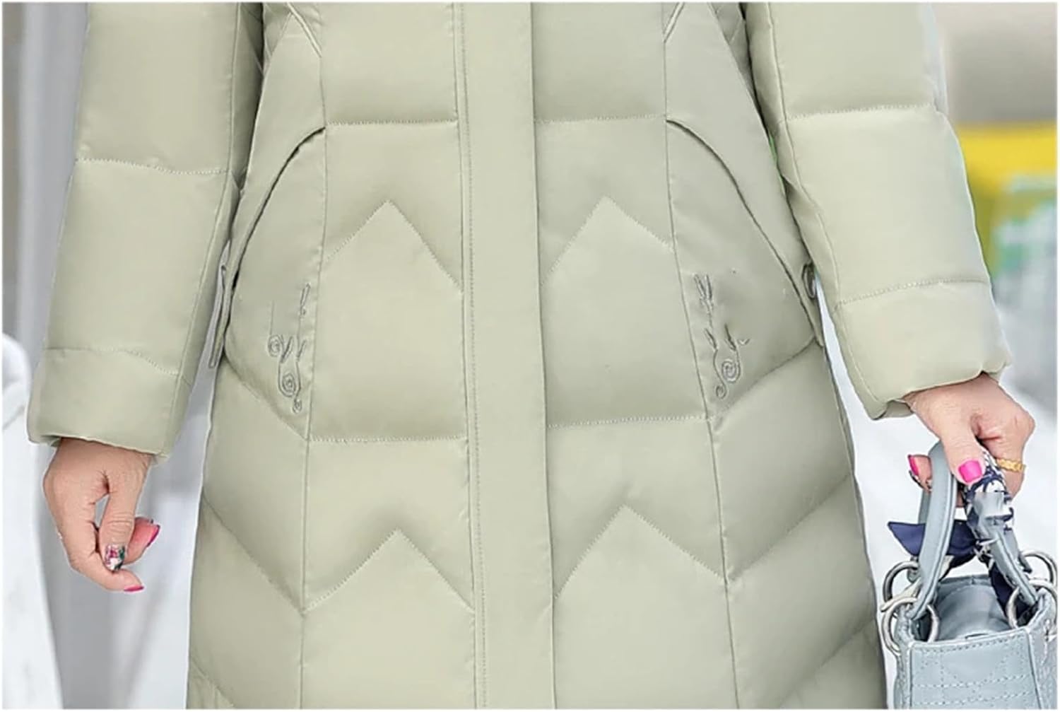 Women's Winter Middle-Aged Mother Down Coats Casual Thick Warm Hooded Long Parkas Winter Puffer Jacket
