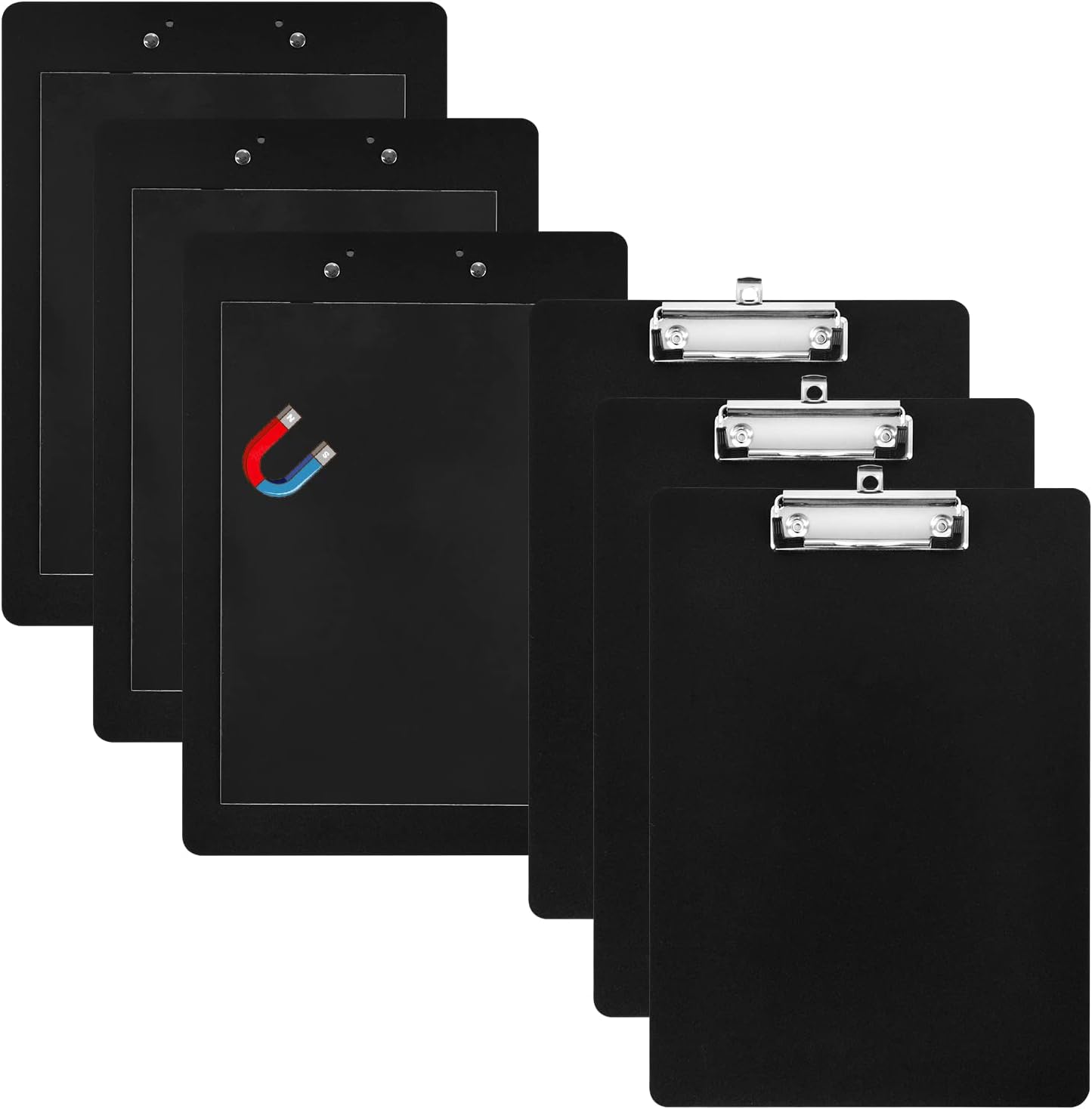6 Pieces Clipboards Letter Size Clipboards Black
