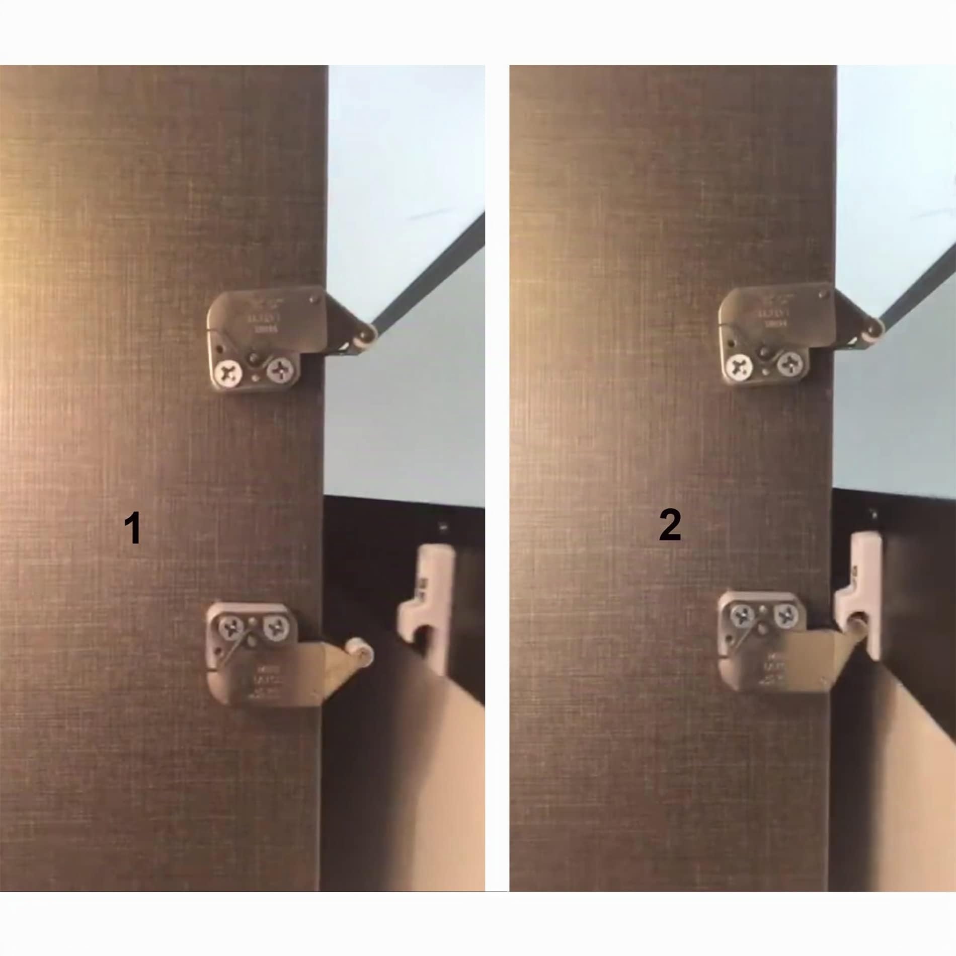 MINI TOUCH LATCH Pestillos de Resorte de Acero Pargo Primavera con Cierre a Presión con Acabado en Níquel Automático Capturas para Puerta de Muebles Armario de Cocina 15 Unidades