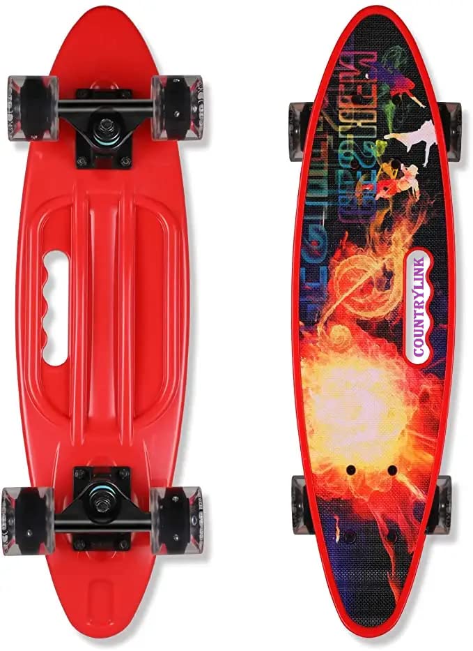 Kids 24X6 inches Portable Skateboard for Beginners Boy |Girls Adults| Design with a Pro Pattern Skating Board | Penny Playboy Skates Special Printed Big (Random Design)-image-35