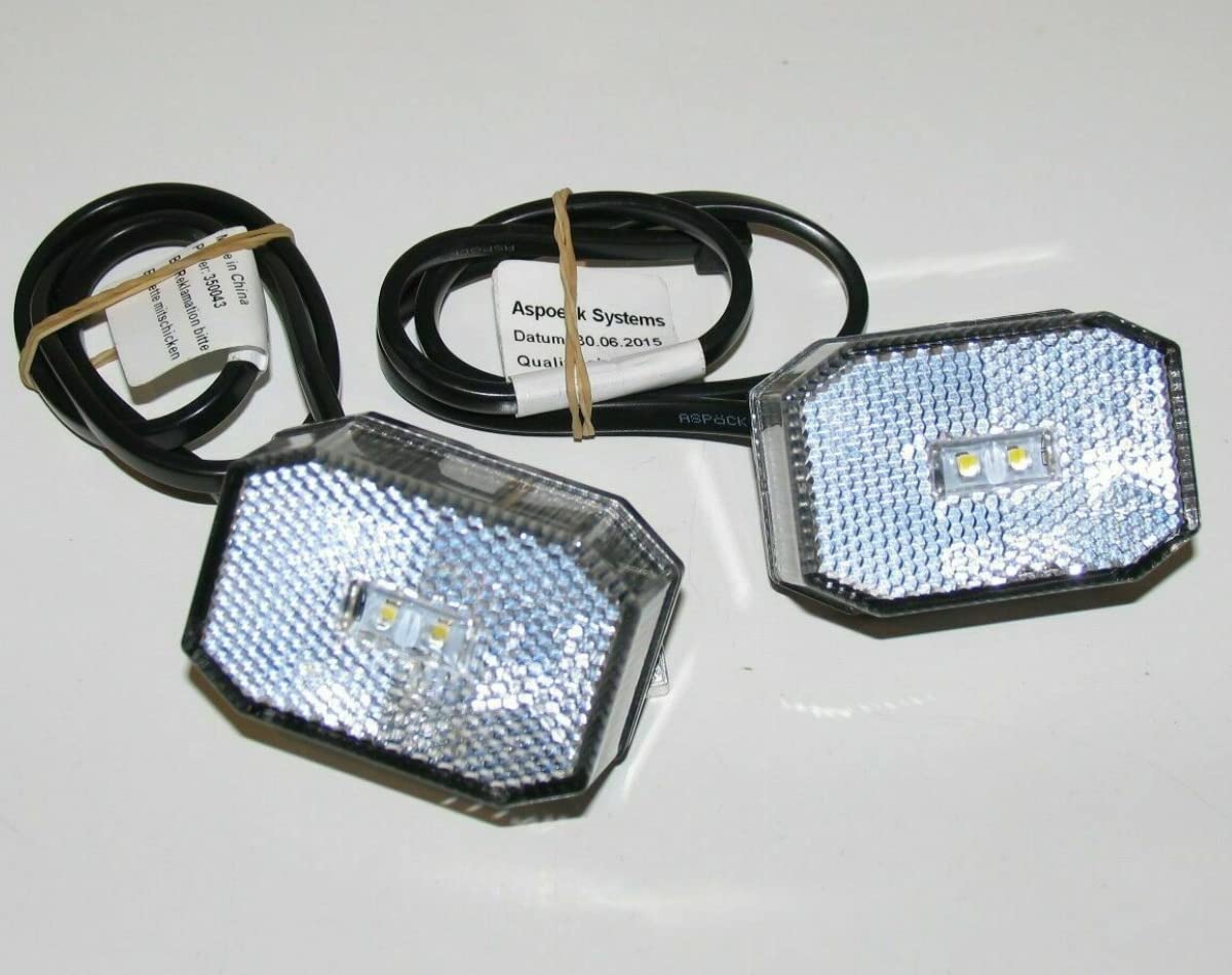 Trailer front marker lights (LED) used on Brian James (T4/T6/cargo connect) and Indespension trailers - Aspock - Lichfield Trailer Centre