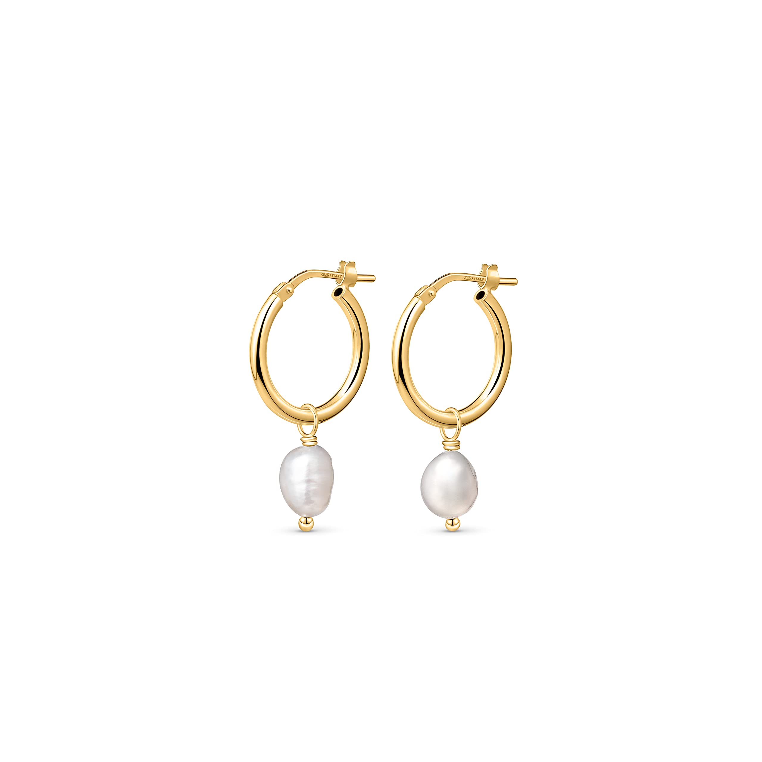 Amberta Pendientes de Perlas de Agua Dulce para Mujer en Plata de Ley 925
