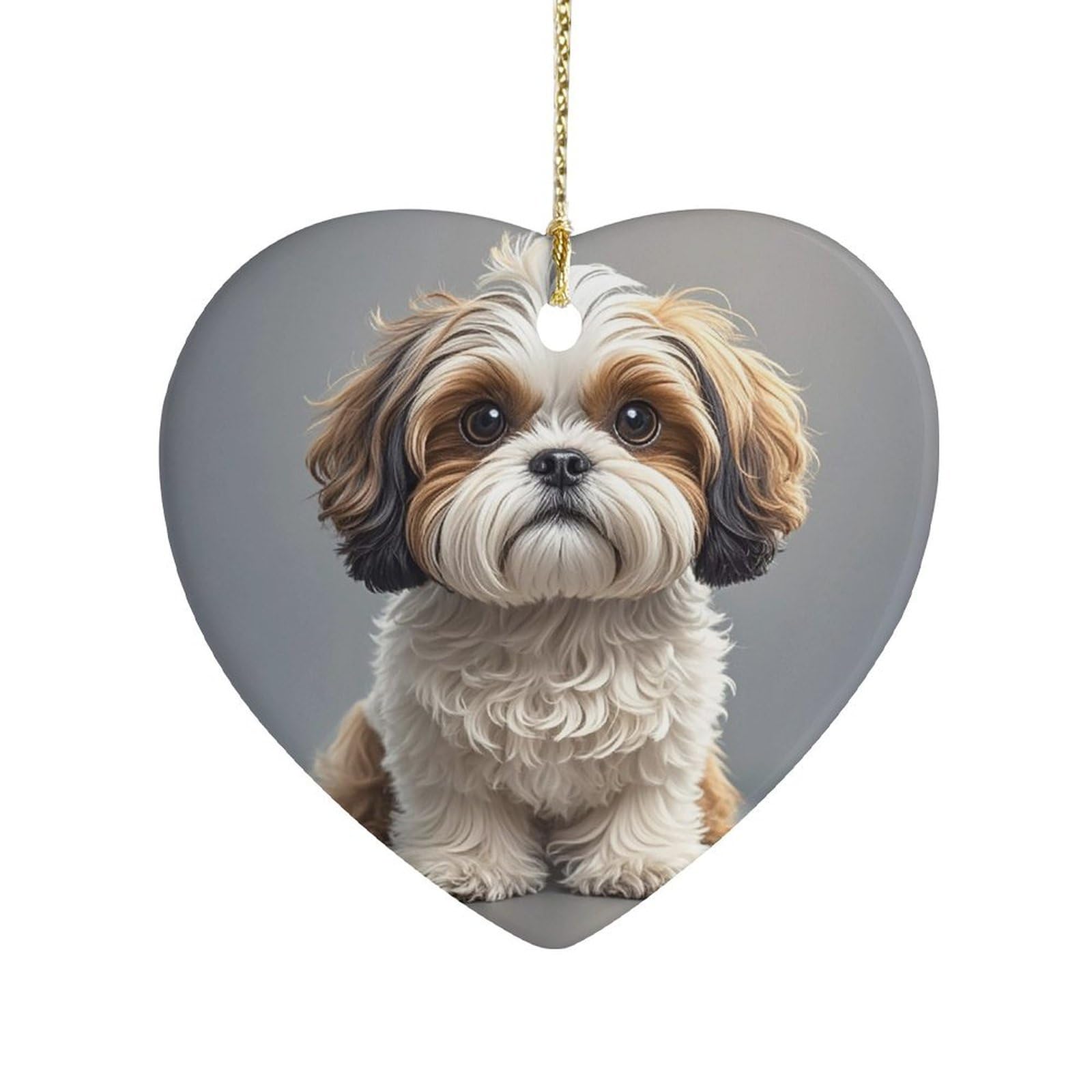Fekiloot Style Shih Tzu Dog Ceramic Ornament Home Decor Keepsake