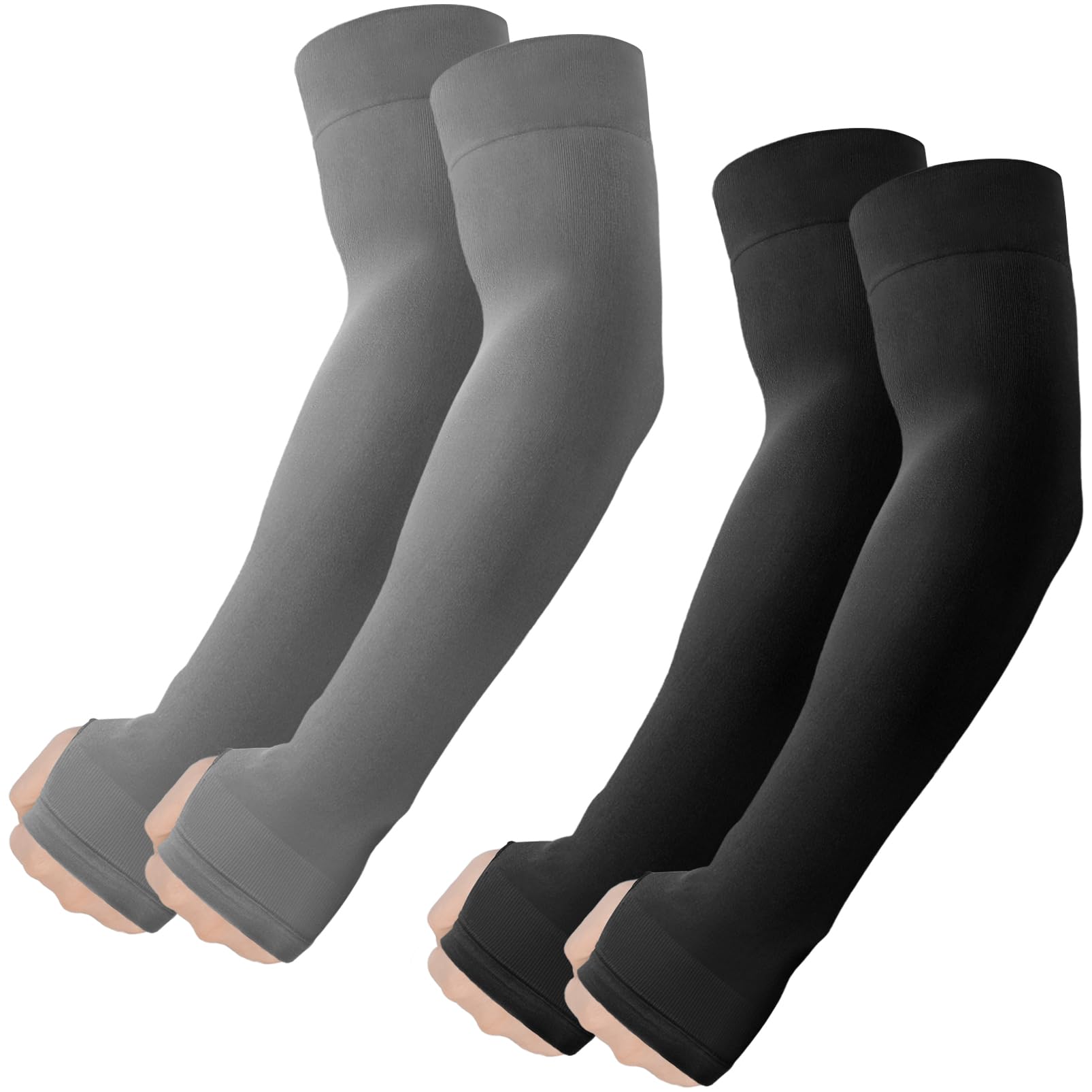 ROXUN Arm Sleeves with Thumb Hole, Cooling UV Sun Protection for Men/Women