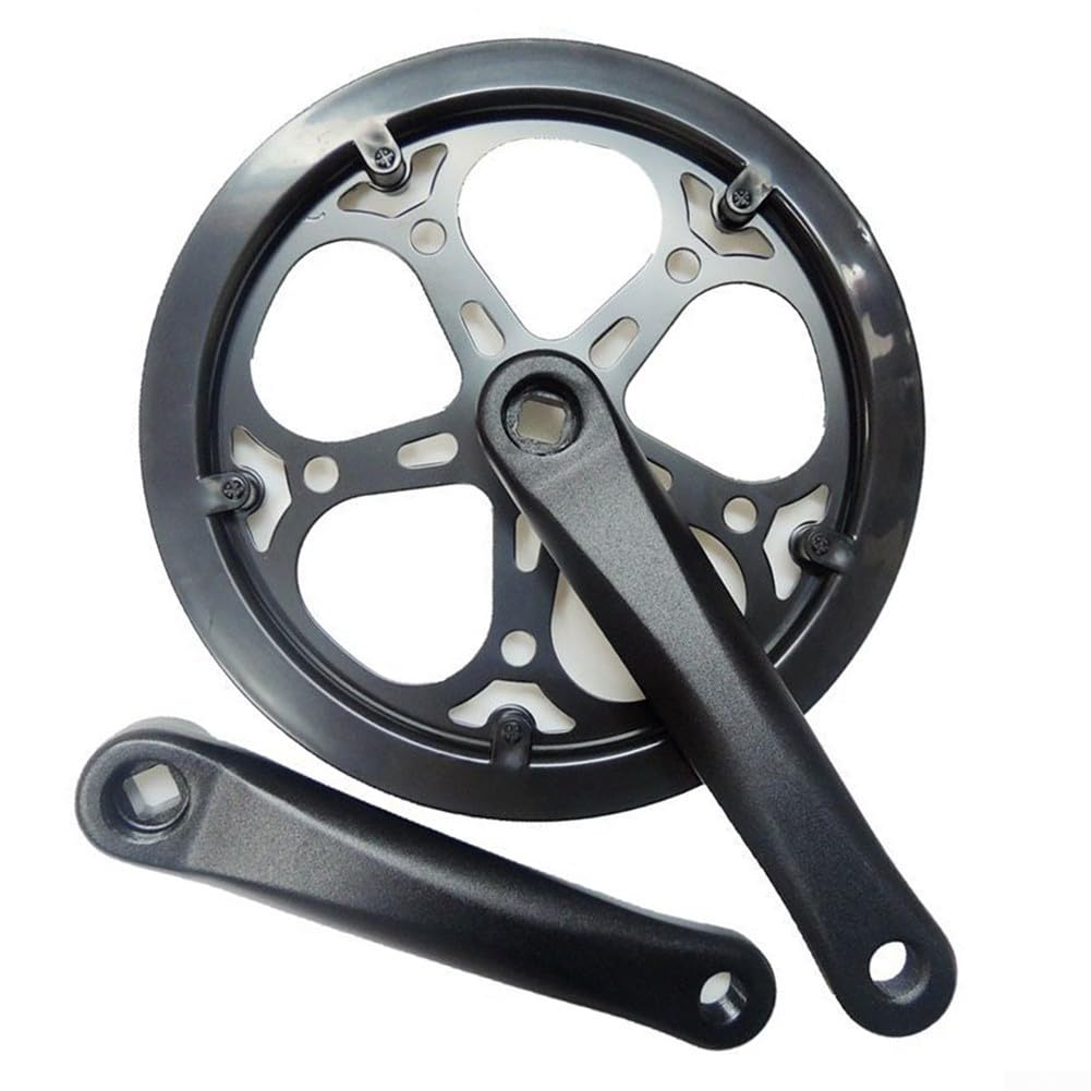 Guarnitura per bici da 170 mm con corona singola grande, dimensioni 40t, 48t, 52t, per movimenti centrali con foro quadrato, con protezione anticaduta per bici elettriche e su strada (40T)