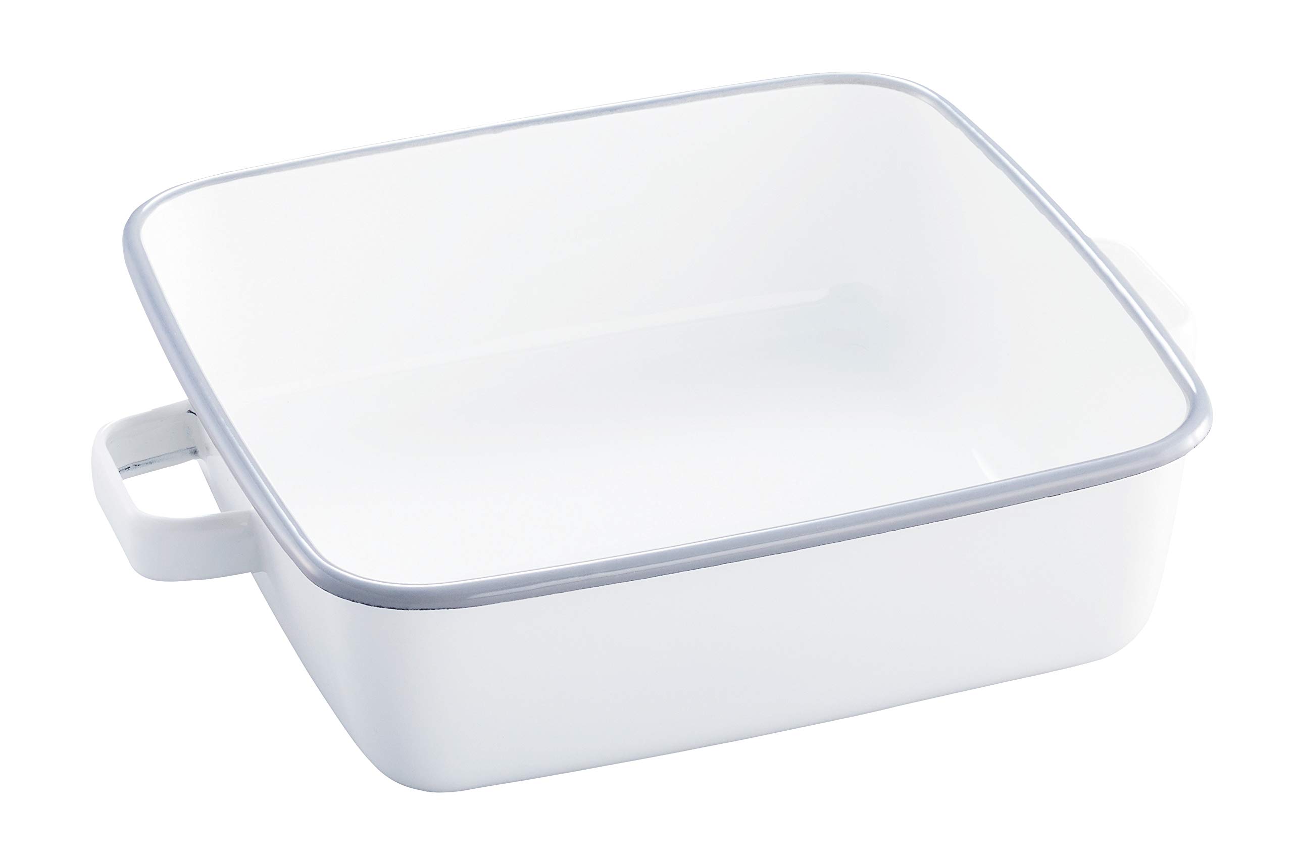 365methods Fuji Hollow Oven Dish White x Light Gray Square 1.8L YY-HA.W