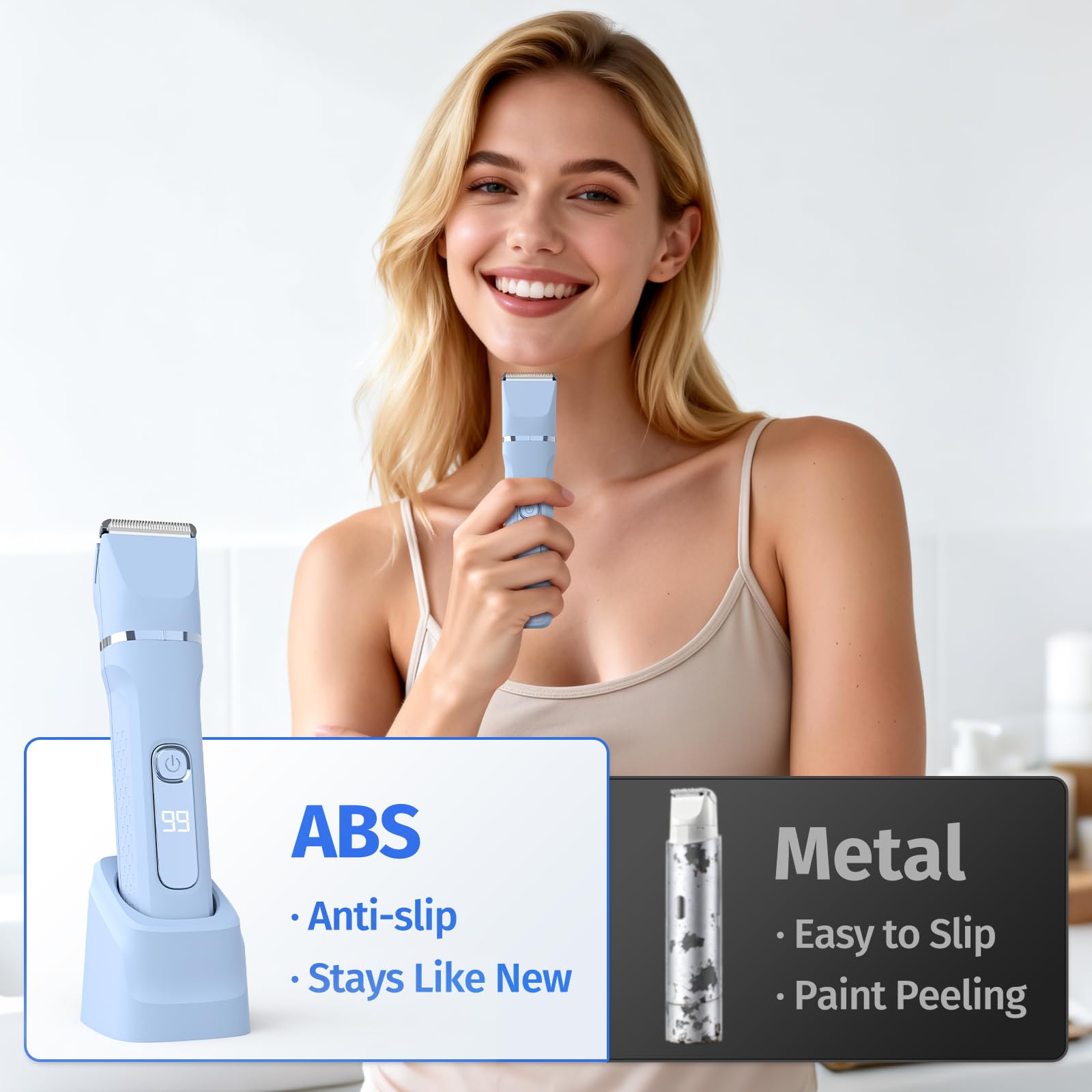 Women's 5-in-1 Electric Trimmer and Shaver, IPX7 Waterproof