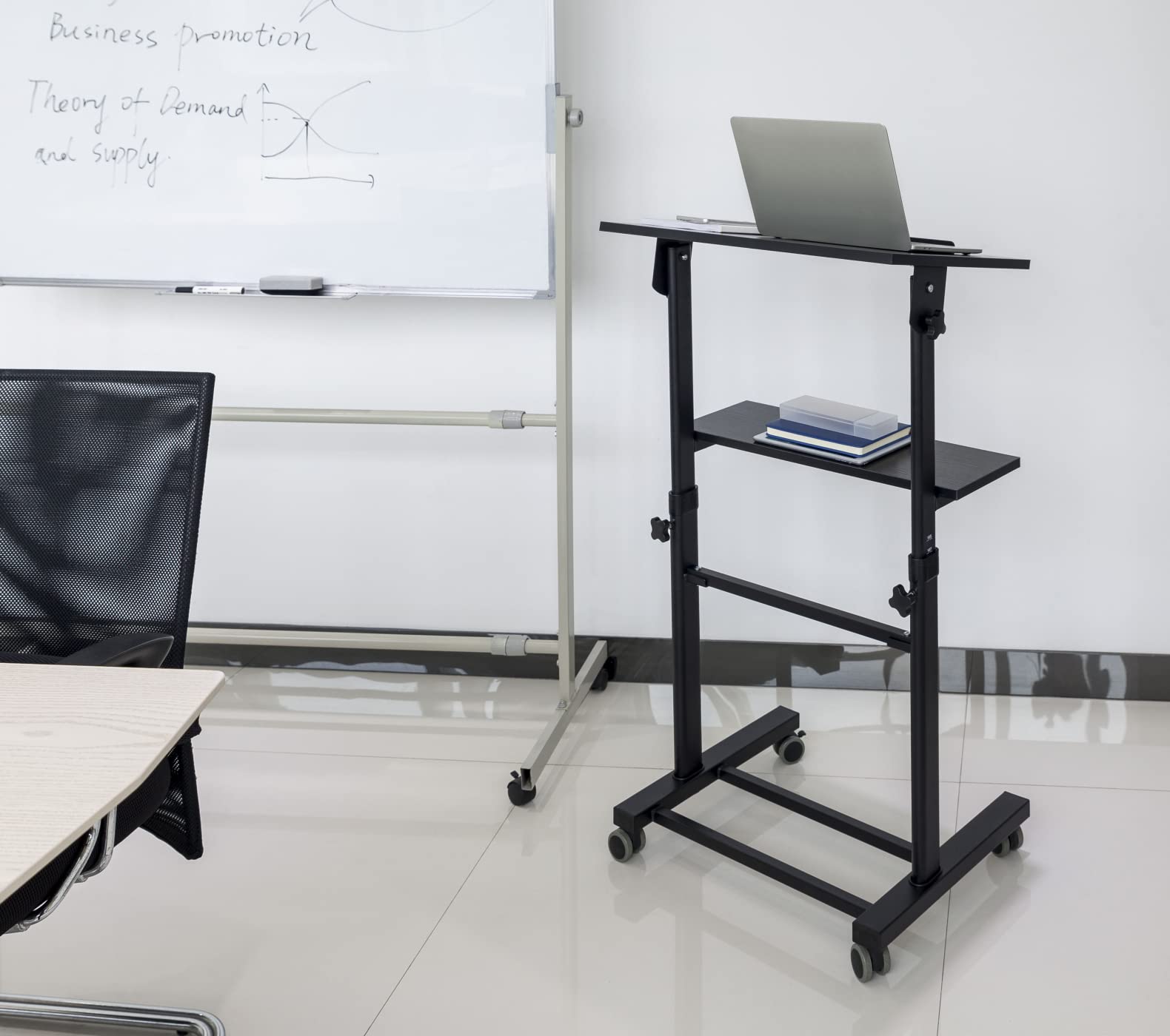 VDD Pupitre lutrin - Meuble de présentation - Mobile - réglable en Hauteur
