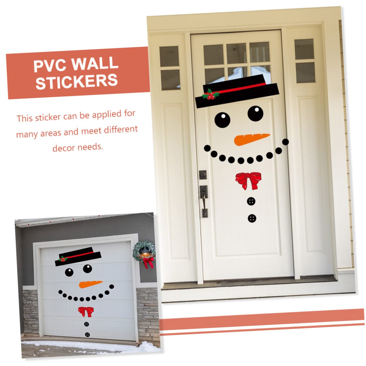 HANABASS 3sets Sticker Natalizio Per Finestre Con Tema e Pupazzo Di Adesivo Decorativo Per Porte e Vetrine Per Feste Di Natale e Inverno Facile Da Applicare e Rimuovere Di Alta Qualità