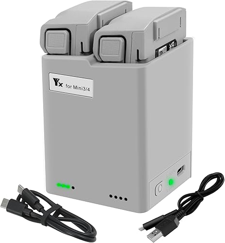 Hub de cargador de batería bidireccional con carga de almacenamiento para DJI Mini 43 Pro, Mini serie 3, verifica el nivel de batería, carga de