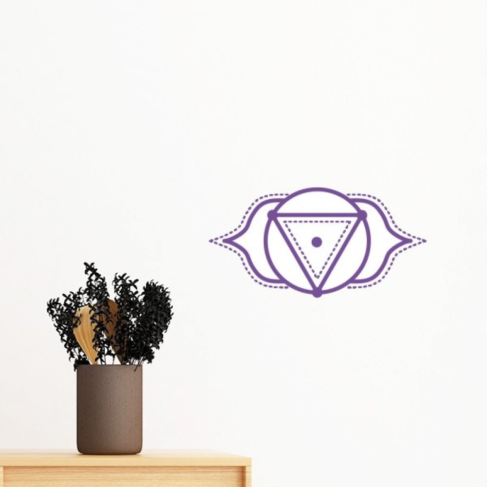 Stickers DIY papier peint triangle totem fleur pour une ambiance cocooning de chambre