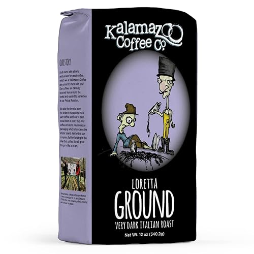Miniatura 1 de KALAMAZOO COFFEE COMPANY Loretta Café molido - Tostado italiano muy oscuro  Bolsa de 12 onzas (paquete de 1)