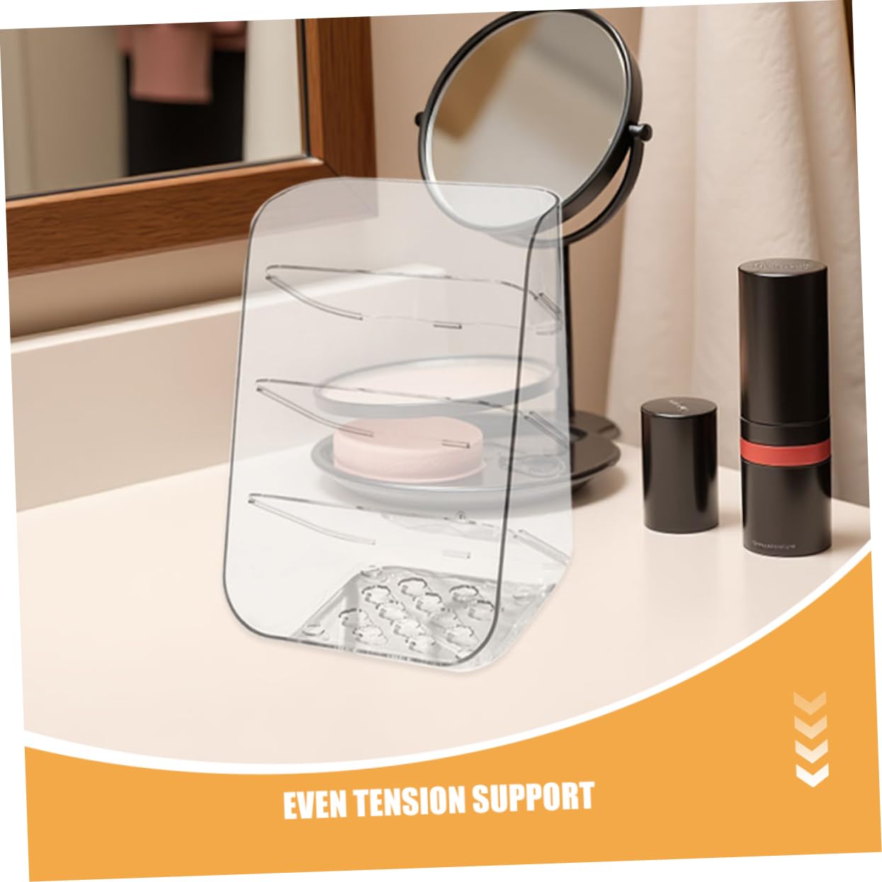 Mipcase 2piezas Cajas de Almacenamiento de Escritorio Transparente Organizador para Bolígrafos Papelería y Cosméticos Soporte de Plástico con Base Estable para Uso Oficina Dormitorio