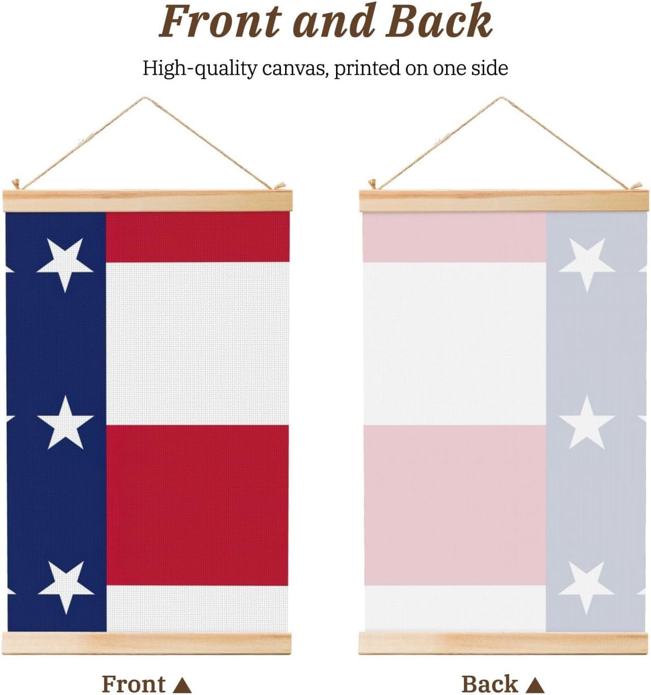 Texas State Flag Print Poster Hanger,Hanging Poster, Poster Frame,Wood Poster Hanger, For Wall Hanging
