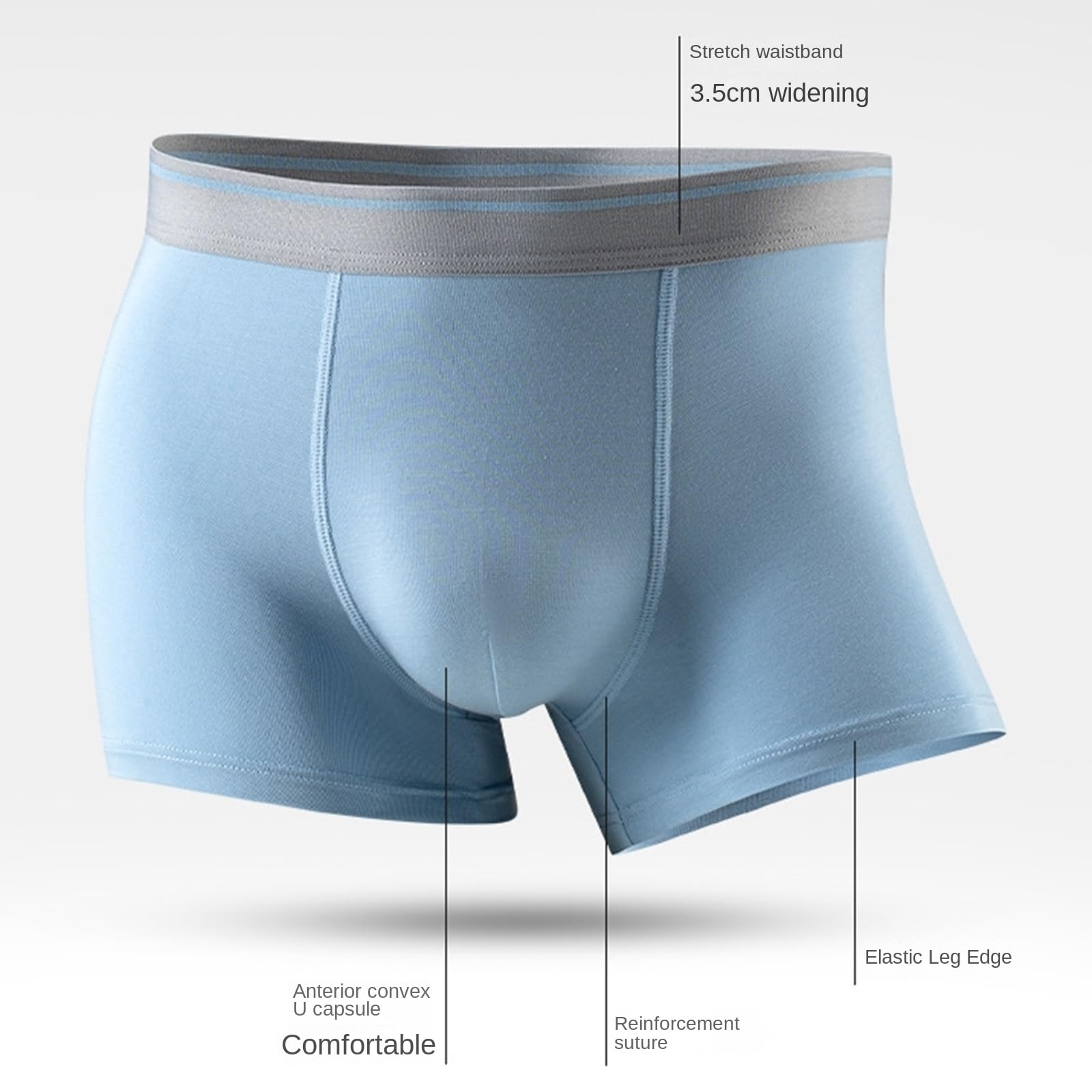 Mutande Uomo Brief da Pugile A Maglia A Medio Panorami Comodi Mutabili da Uomo, Confezione da 6-f-6pcs-4xl
