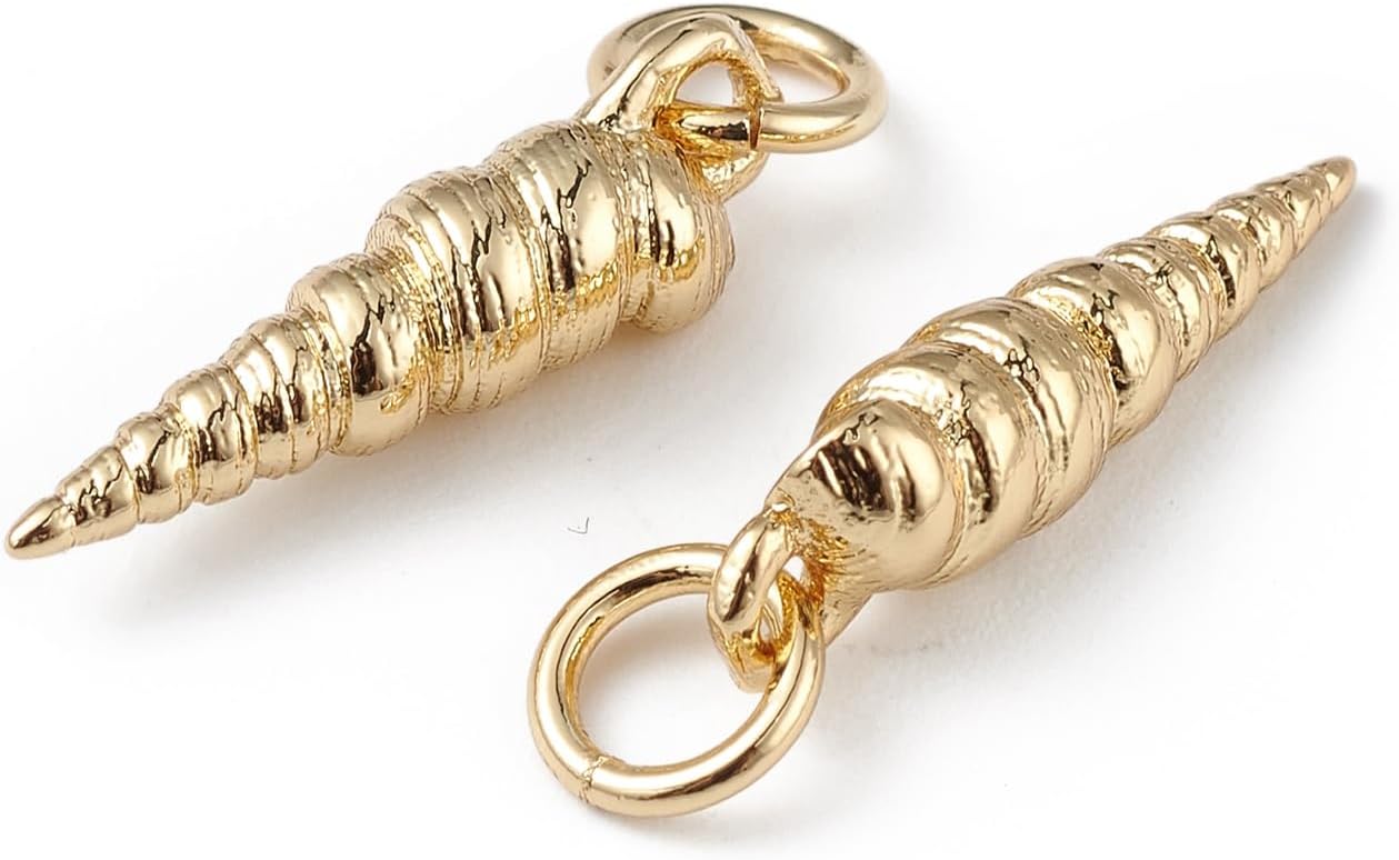 KitBeads 10pcs Brass Conch Shell Charm Real 18K Gold Plated Sea Life Charms Summer Beach Ocean Seashell Charms for Bracelets Jewelry Making Bulk - Image 8