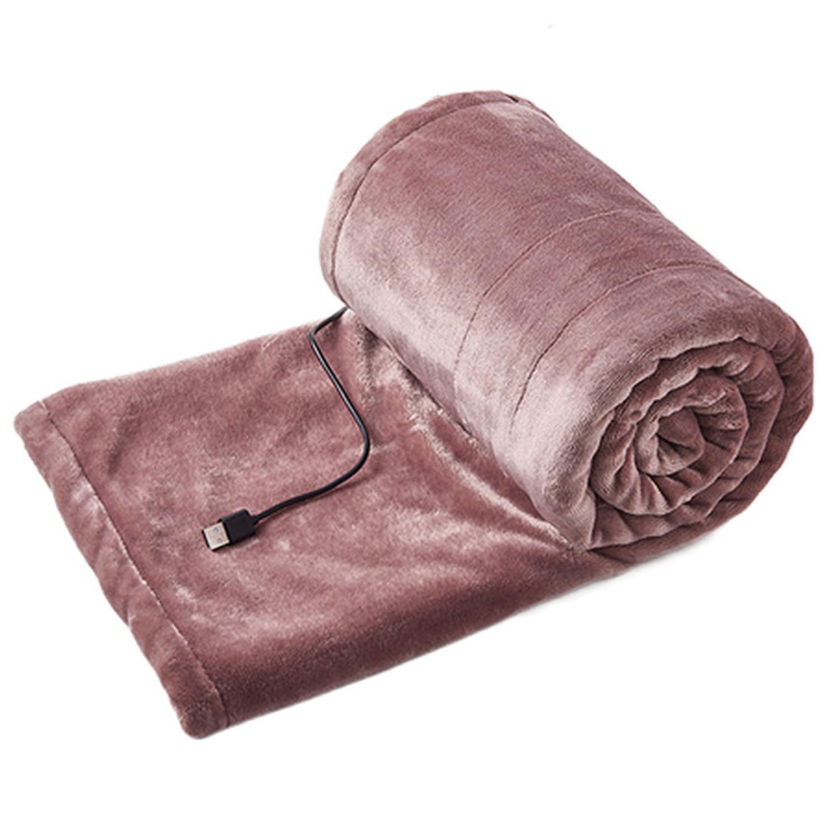 Nassmosse 39.4 * 31 Inch Usb Heated Blanket, Cordless Heat Blankets Electric With 3 Heating Levels, Portable Heated Throw For Office Home, No Battery Pack Style 3