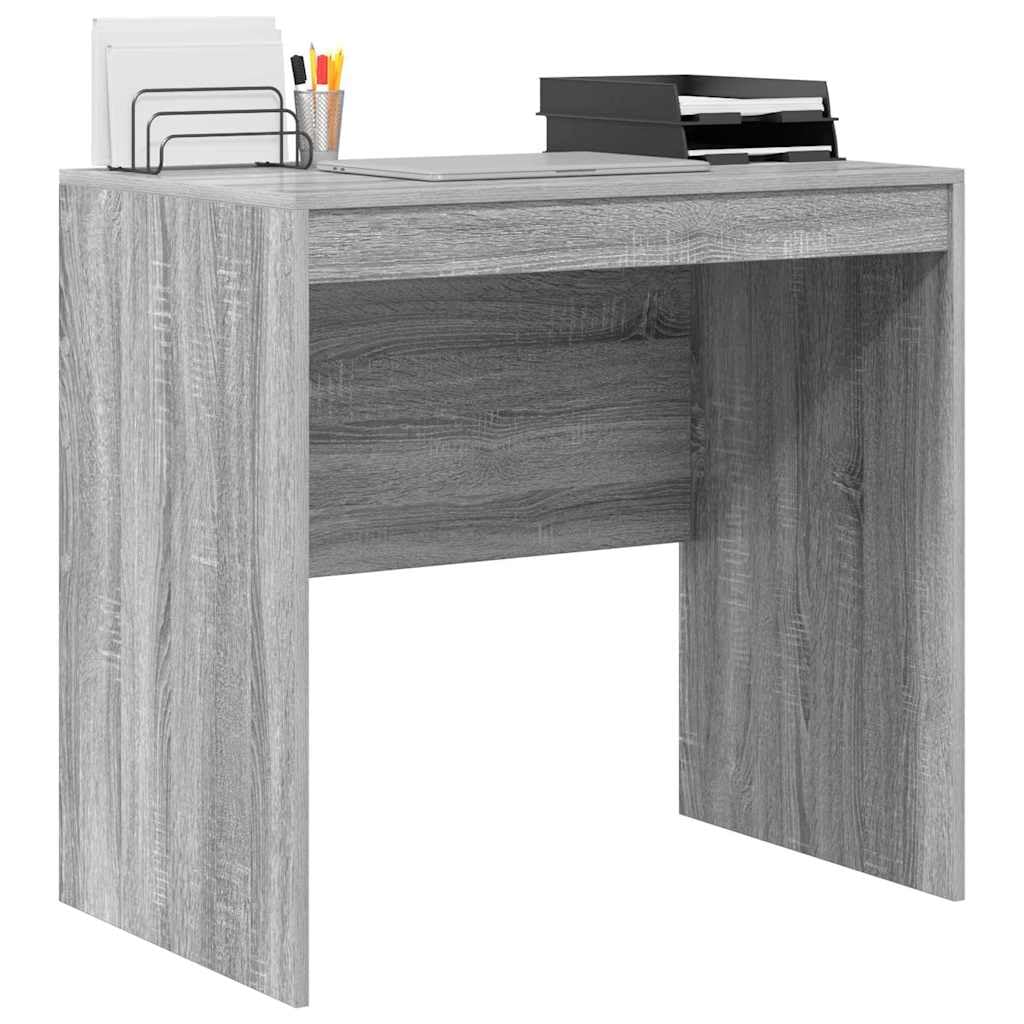 vidaXL Desk Grey Sonoma 80 x 50 x 76 cm, Compact Desk, Modern Style, Ergonomic Workspace, Functional Writing Table, Durable Indoor Furniture for Small Rooms โ image 1