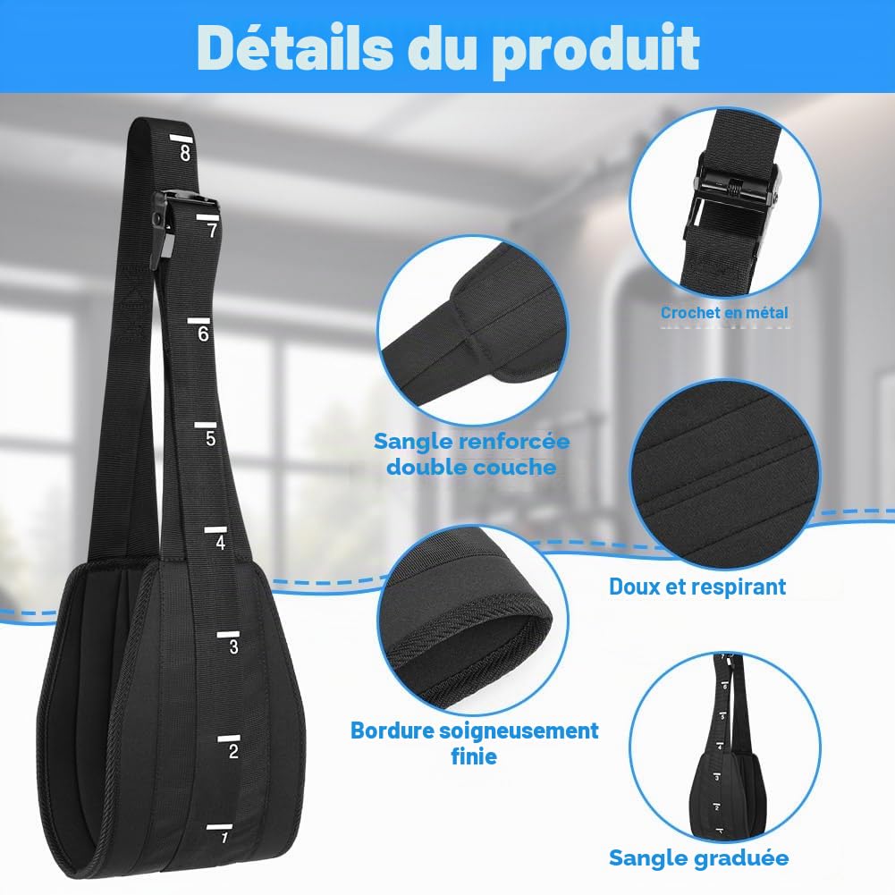 AUYAO Boucles pour Abdominaux, Sangles de Bras Suspendues avec Mousqueton et Rembourrées, Slings pour Barre de Traction, Appareils D'entraînement Abdominaux pour Hommes Femmes
