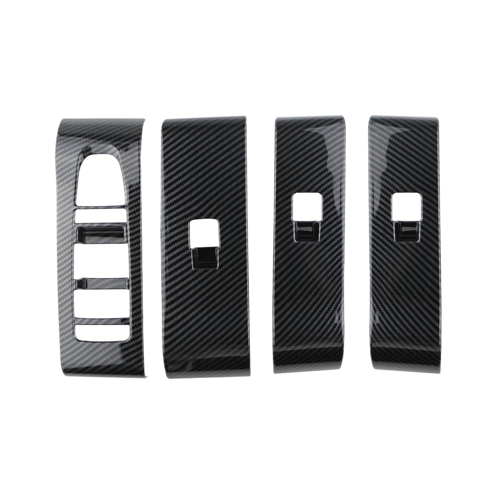 Car Interior Sticker L/RHD Car Windows Lift Panel Cover for BYD for Atto 3 2022-2024 Carbon Fiber Sticker Frame Trim Accessories(Lhd)