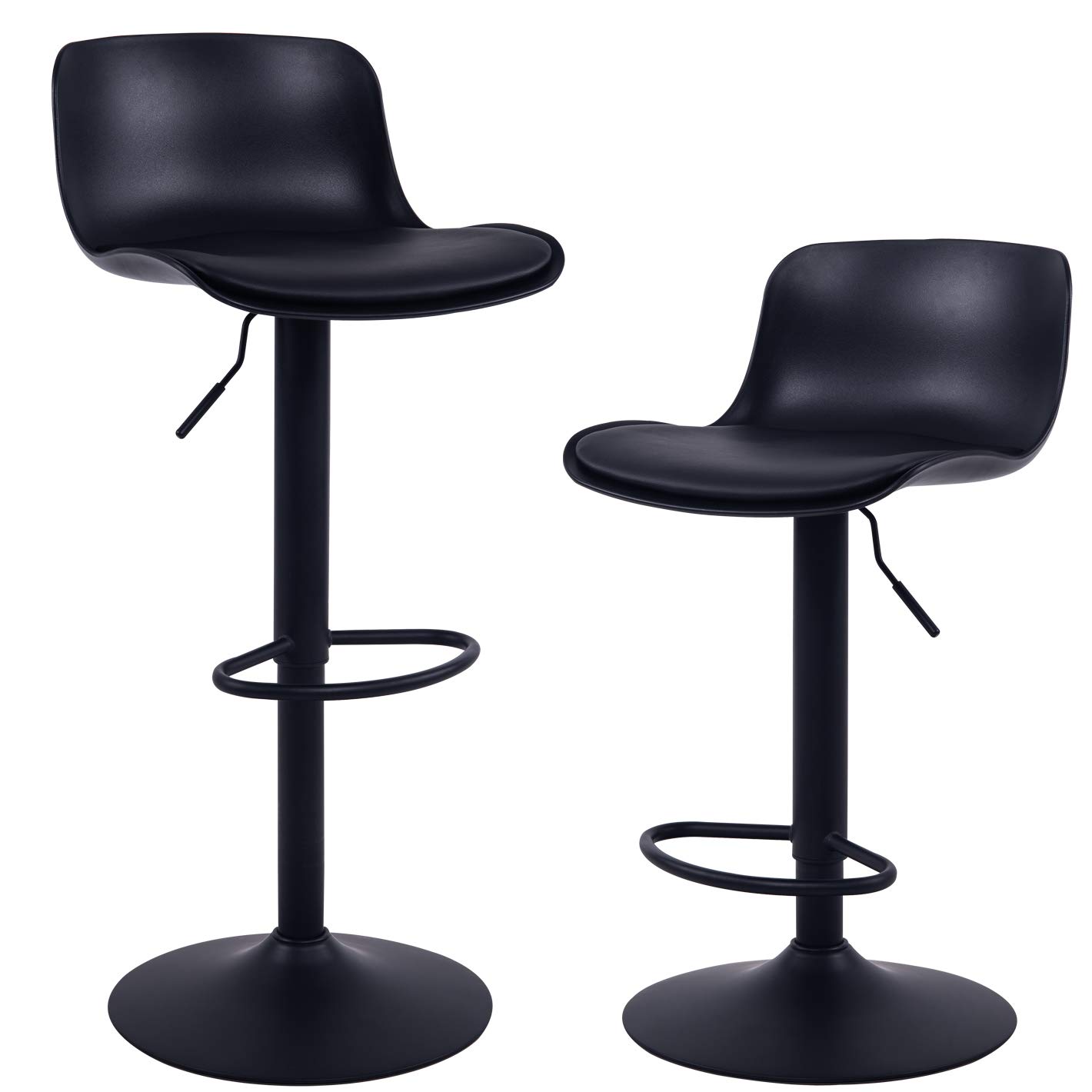 YOUNIKE Modern Design Bar Stools with Adjustable Height and 360