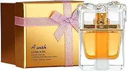 LONKOOM A Wish Perfume Feminino Eau de Parfum Original Spray, Floral frutal Notas de pera, Rosa,Jasmim,Baunilha (100ml)