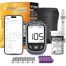 MicroTech Bluetooth Blood Sugar Testing Kit 10 Strips &amp; Lancets, Free App, No Coding, 500 Storage