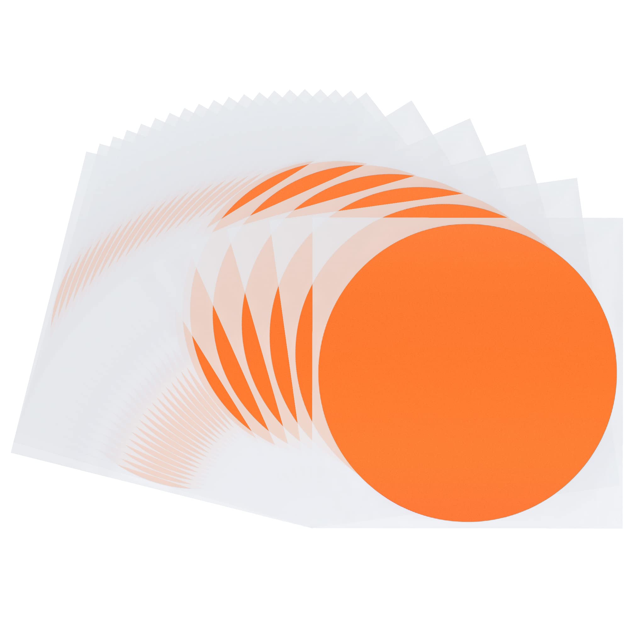Hycodest 4 inch Fluorescent Round Colour-Code Labels Blank Dot Stickers, Pack of 25 Labels (Orange) โ image 1