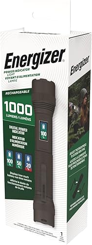 Miniatura 10 de Energizer Linterna LED recargable X1000 con indicador de encendido, linterna súper brillante, resistente al agua IPX4, luz resistente para