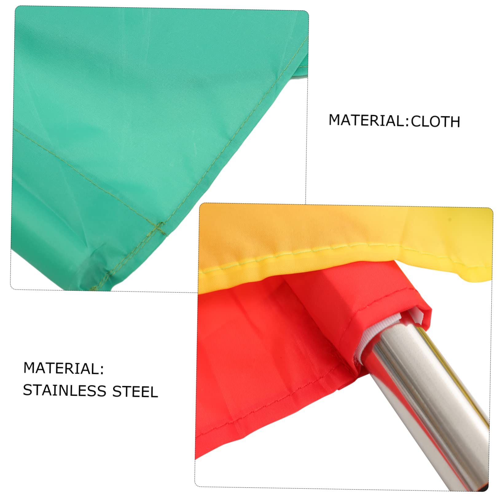 OSOLADY Multi-Purpose Flag Set 4pcs Red Green Yellow Safety Flags for Horse Training Match Waving Racing Activities