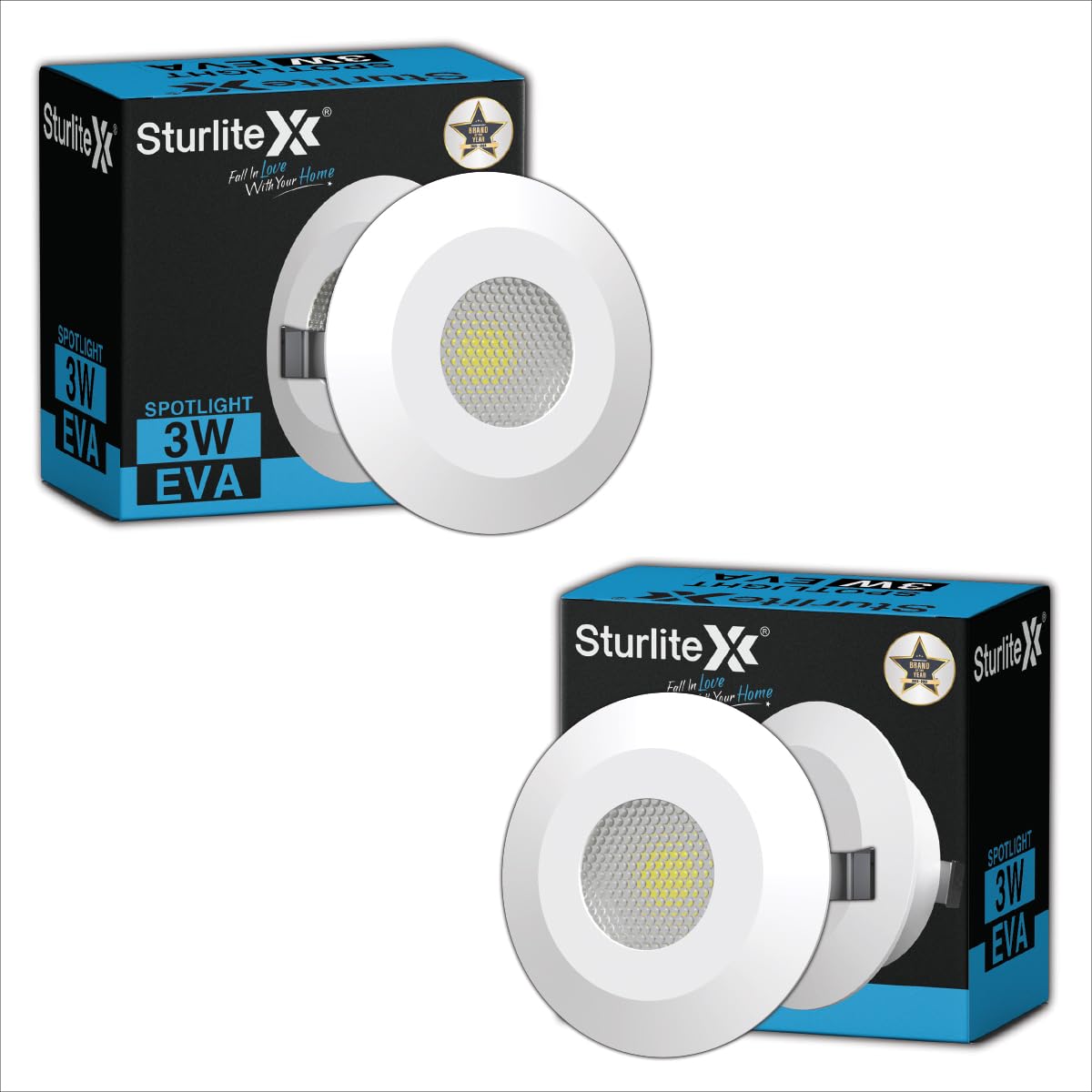 Sturlite Eva 3W LED Spotlight| Blue Light Color| 36mm-Cutout & Compact Design Ceiling Ligh| CRI Tech With High Voltage Protection Downlight - Pack of 2 (B0CR6HWWKB) Amazon Price History, Amazon Price Tracker