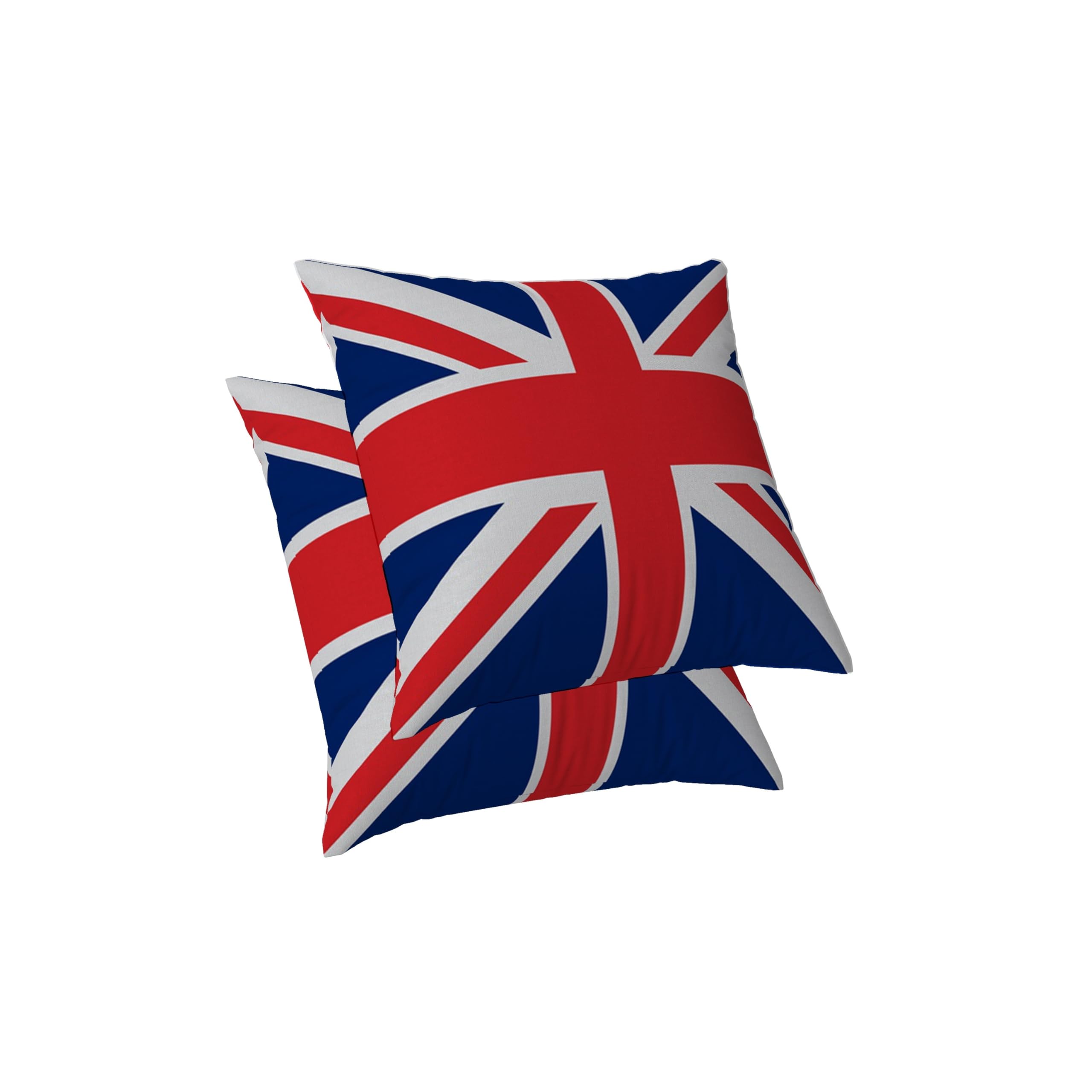 ggaimwf UK Flag Cushion Covers Union Jack Cushions British United Kingdom Flag Pillow Covers for Sofa Home Decorative Throw Pillowcase with Invisible Zip Chair Bedroom Living Room 50x50cm Set of 2