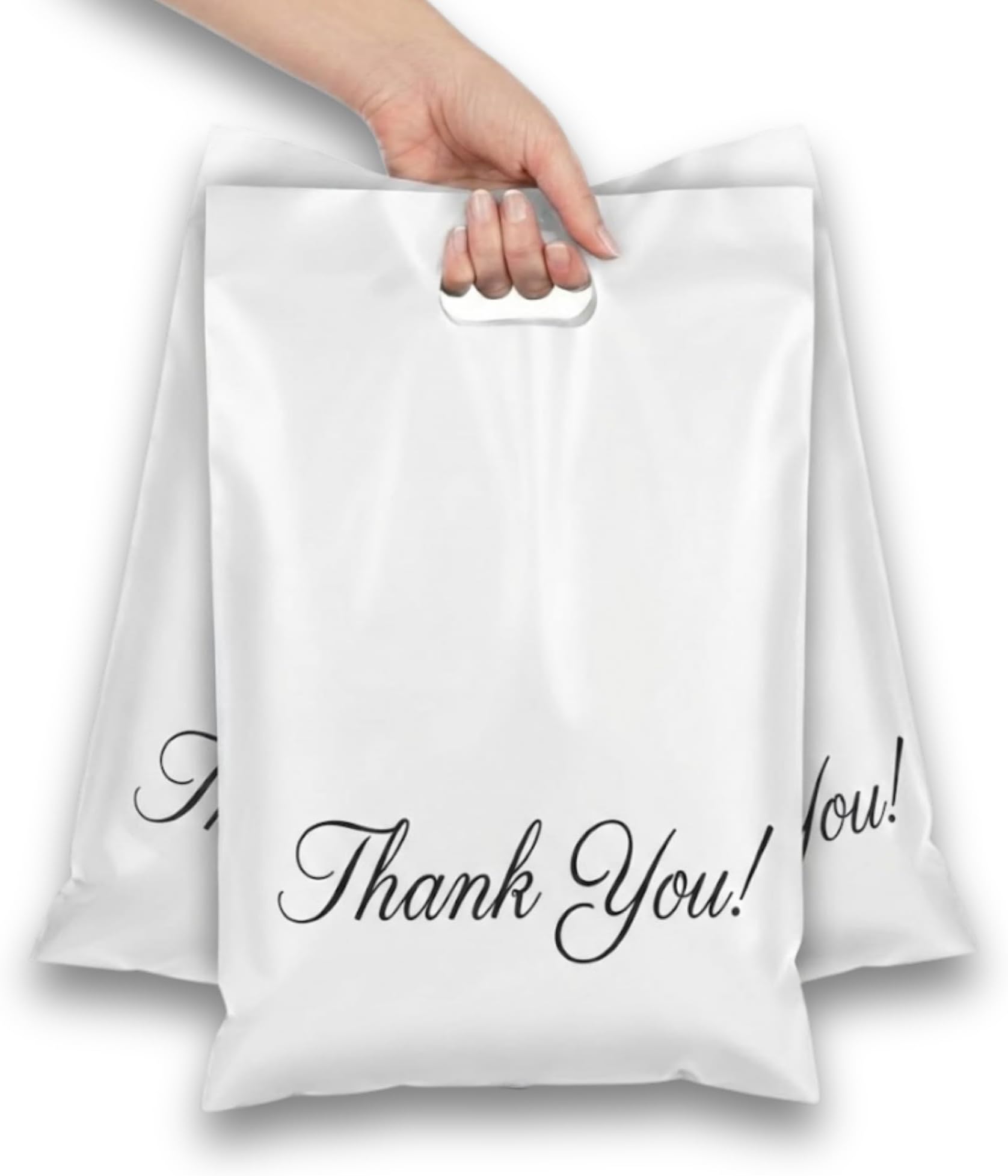 Donyson Poly Mailers 12x15 with Handle, 50 Pack Shipping Bags, Packaging Bags, Thank You Bags, Self Adhesive Small Business Supplies, Shipping Supplies