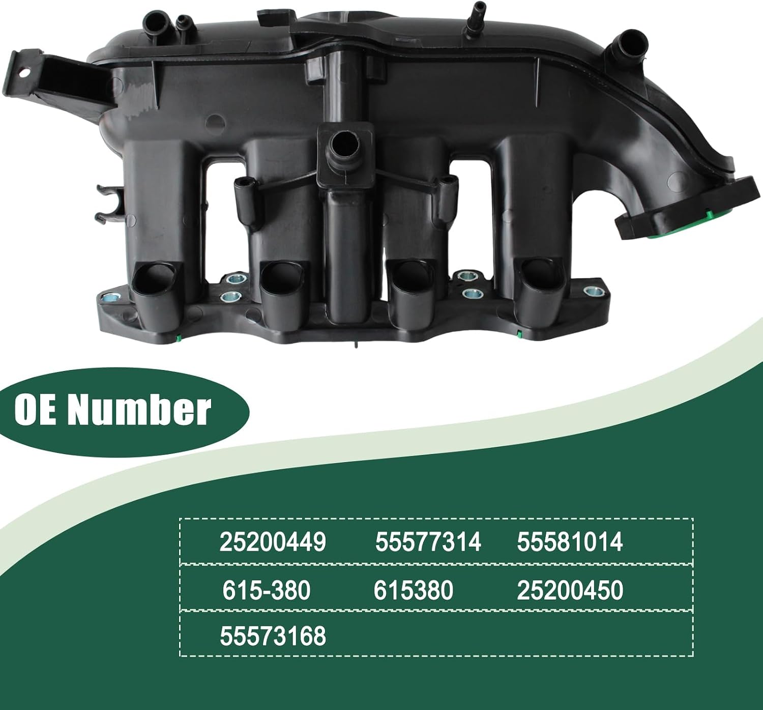 AUCERAMIC 615-380 Engine Intake Manifold Compatible with 2012-2016 Chevrolet Cruze,2012-2020 Chevrolet Sonic,2015-2020 Chevrolet Trax, 2013-2020 Buick Encore,L4 1.4L,Replaces# 25200449, 55577314