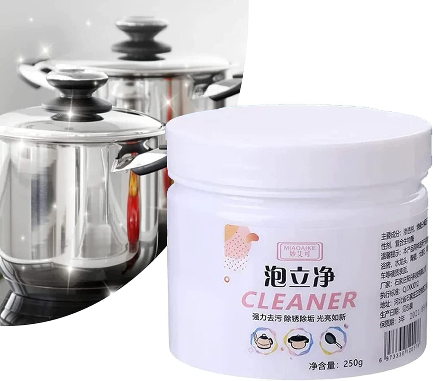 BODARA | Rust Remover Kitchen All-Purpose Cleaning Powder, Multi-Purpose Foam Cleaner Rust Remover, Soak to Clean Greasy Dirt, Kitchenware Cleaning Agent (250gm) (B0DHZD8SGB) Amazon Price History, Amazon Price Tracker