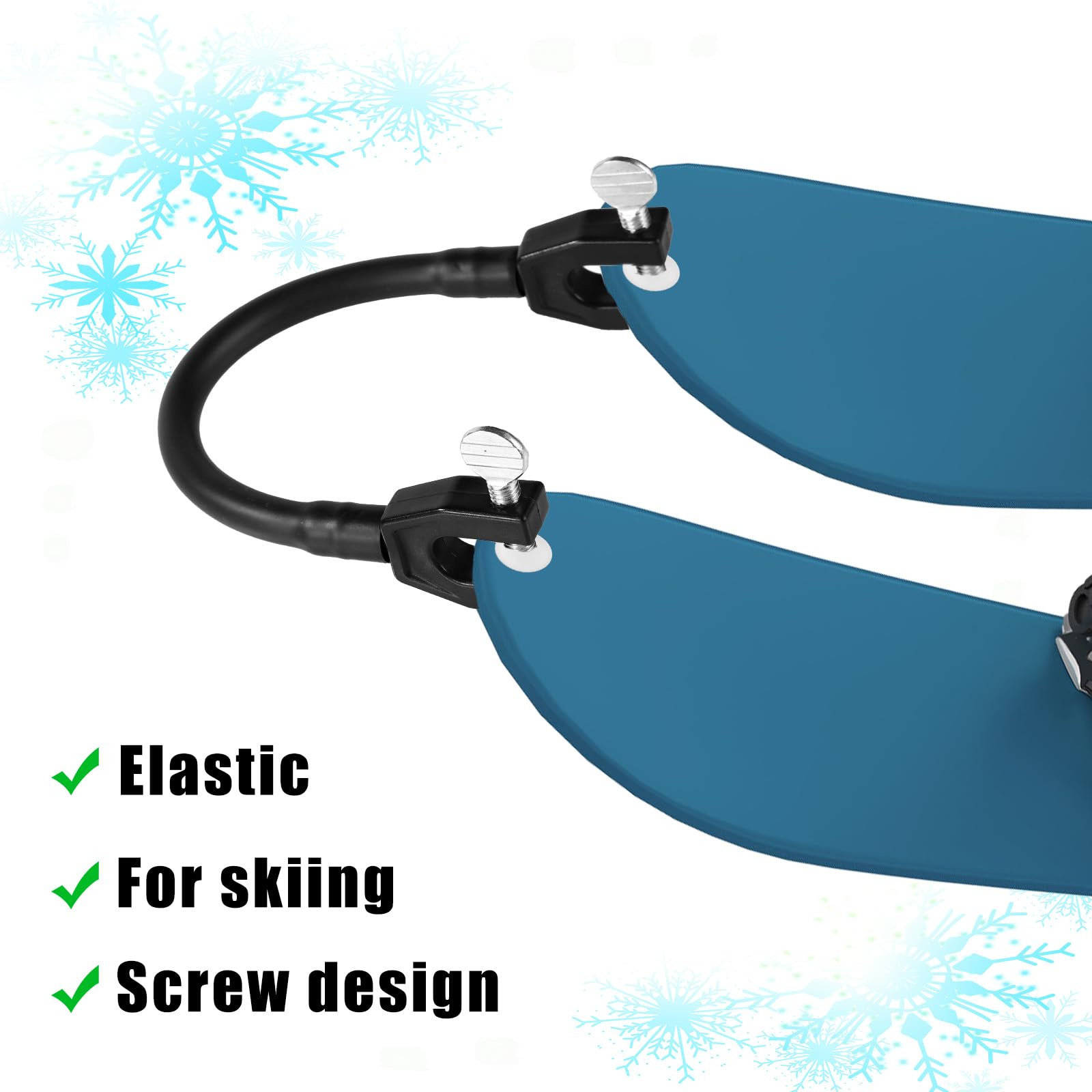 Connecteurs de Pointe de Ski pour Enfants, Connecteur de Ski avec 4 Entretoises, Aide à l'Entraînement au Ski pour Débutants (Noir, Vert Foncé)