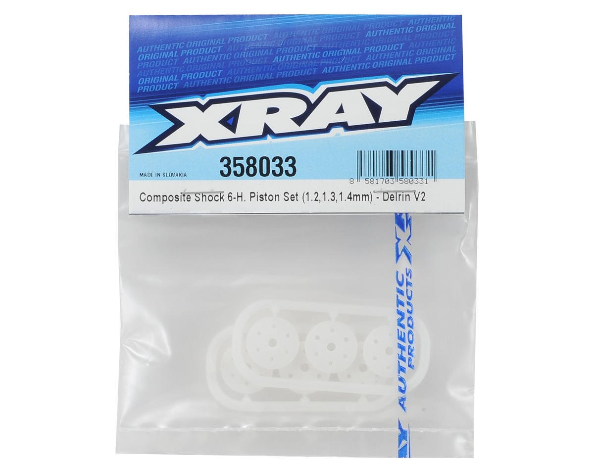 XRAY Delrin V3 Shock Piston Set (6x1.2/1.3/1.4mm) (6)