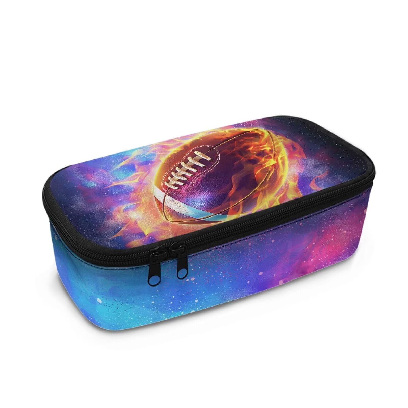 Renewold Rugby Large Capacity Pencil Pouch Portable Office Stationery with Compartments Multifunctional Stationery Organizer for Teens Middle School High