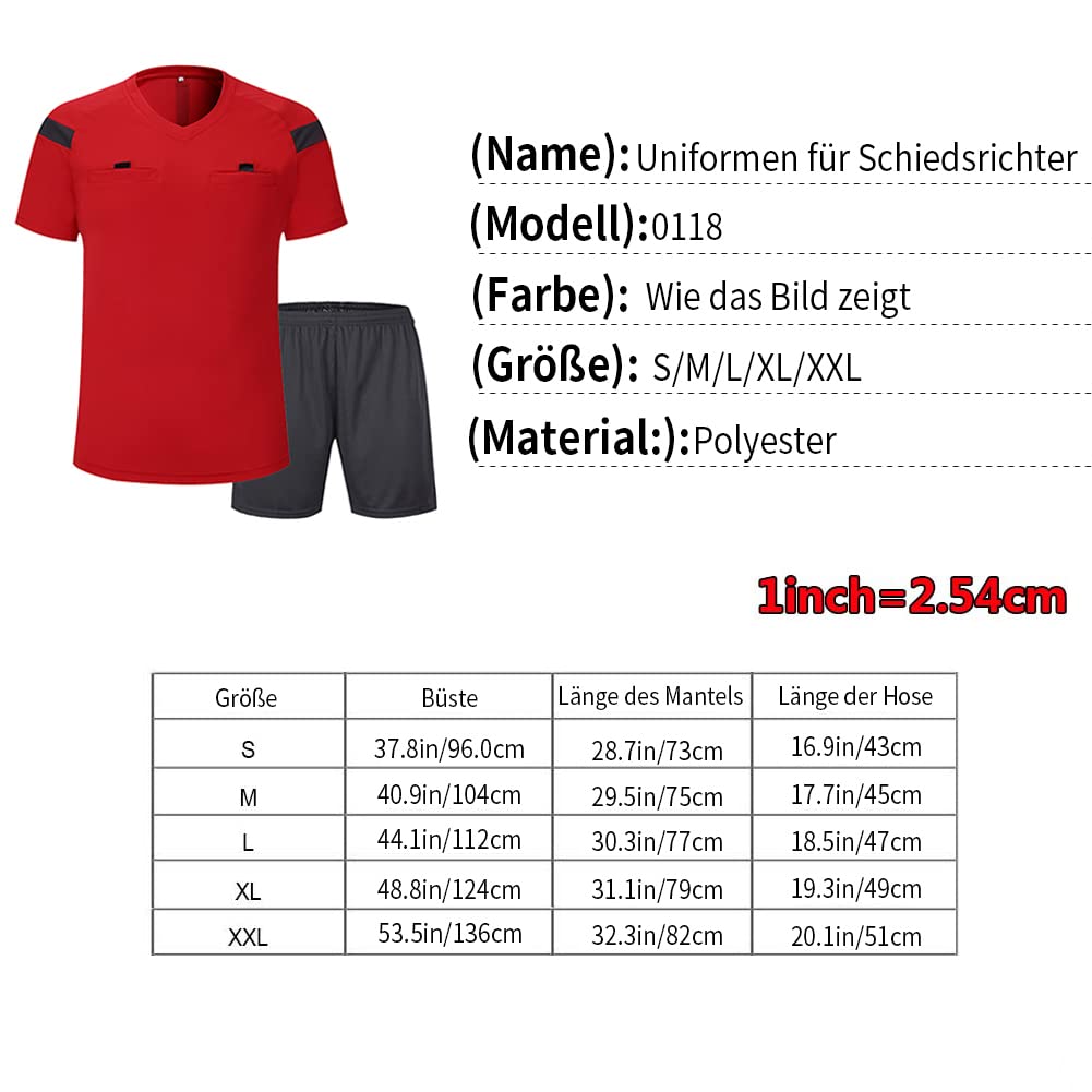 SHINESTONE Camiseta de árbitro manga corta hombre