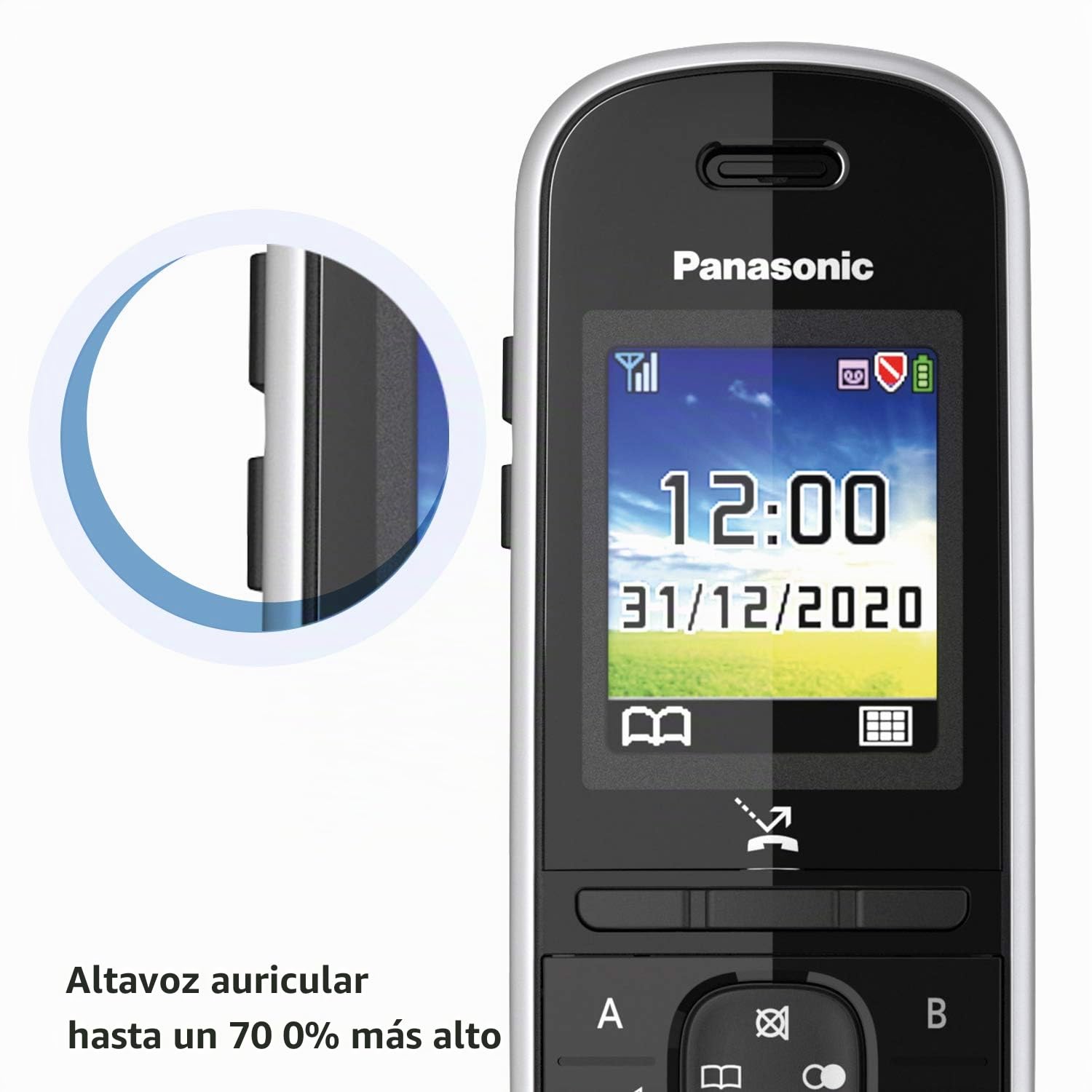 Teléfonos con Cable Marca PANASONIC Modelo KX-TGH722GS Black
