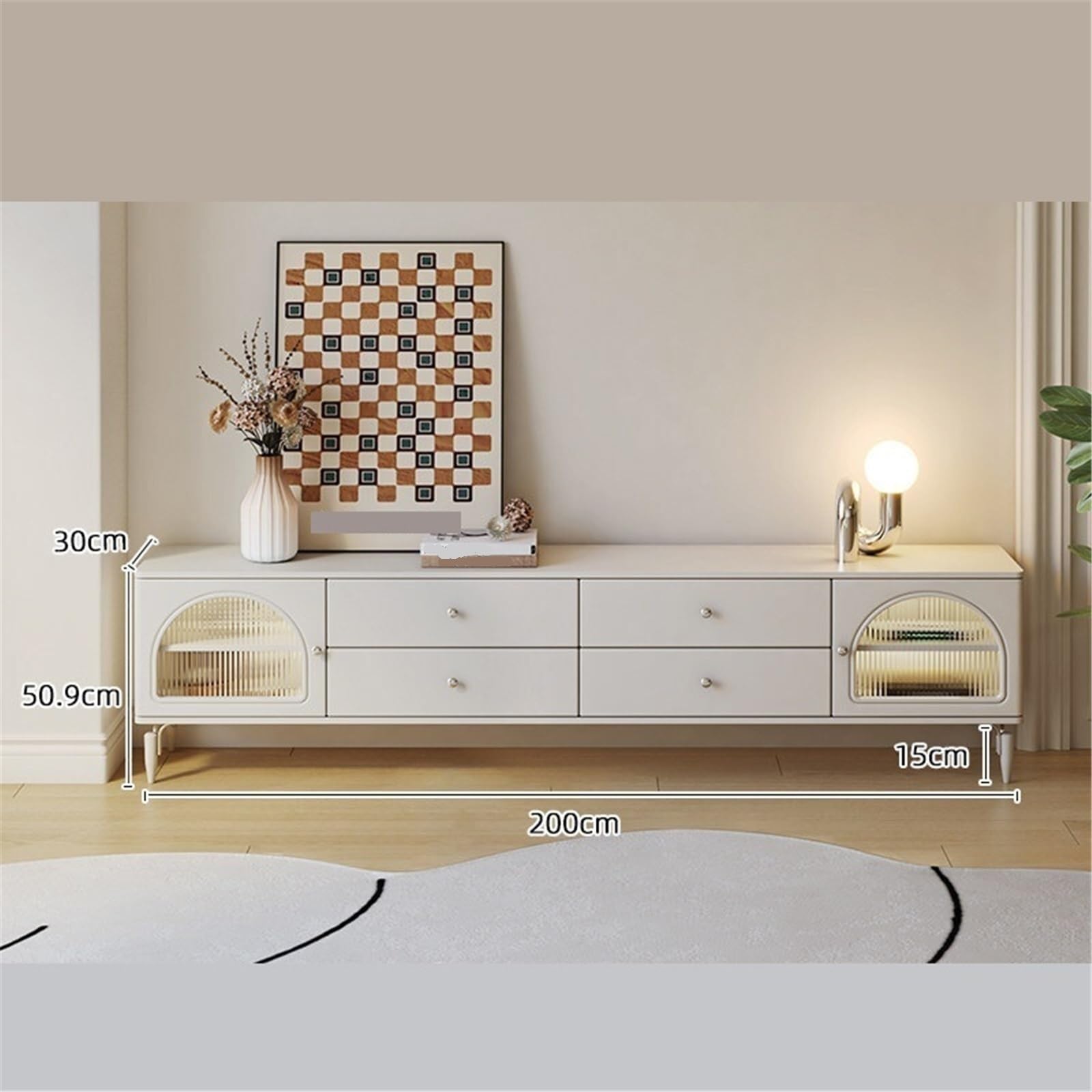 Soporte TV Pared Centro de Entretenimiento con Soporte for TV Granja gabinetes Almacenamiento Mesa Consola Multimedia Mueble de TV con estantes