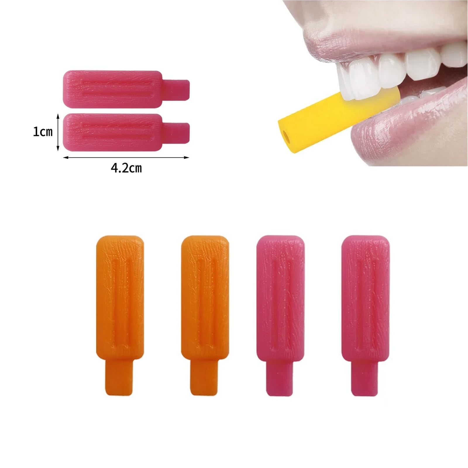 Silicone Orthodontic Tooth Aligner Chewies, YOUYA DENTAL 6 Pack Handheld Cute Aligner Chewies for Invisable Braces, 3 Flavors Teeth Stick Bite Dental Aligner Tray Seaters with Grip Handle