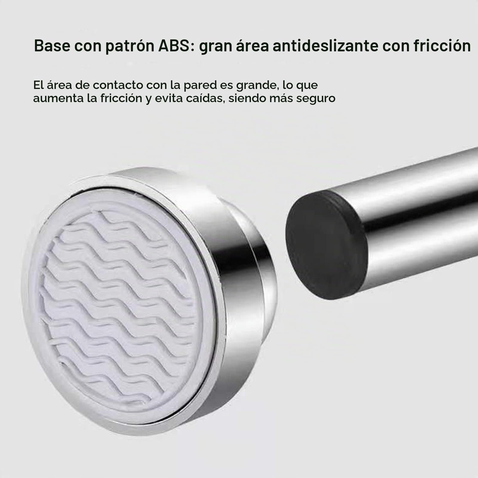 Jadeshay Barra para Armario Extensible, 40-55cm Riel tubo para Ropa Ajustable de Acero Inoxidable con Base Redonda para Armario de Dormitorio Ventana de Balcón