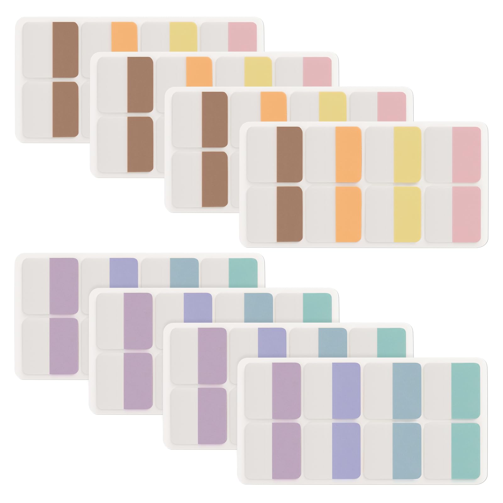 JEFURE 720 Pcs 1 Inch Sticky Notes for Books, Repositionable Tab Stickers, Tab Sticky Notes, Tabs for Books, Notebook Tabs, Filing and Organizing