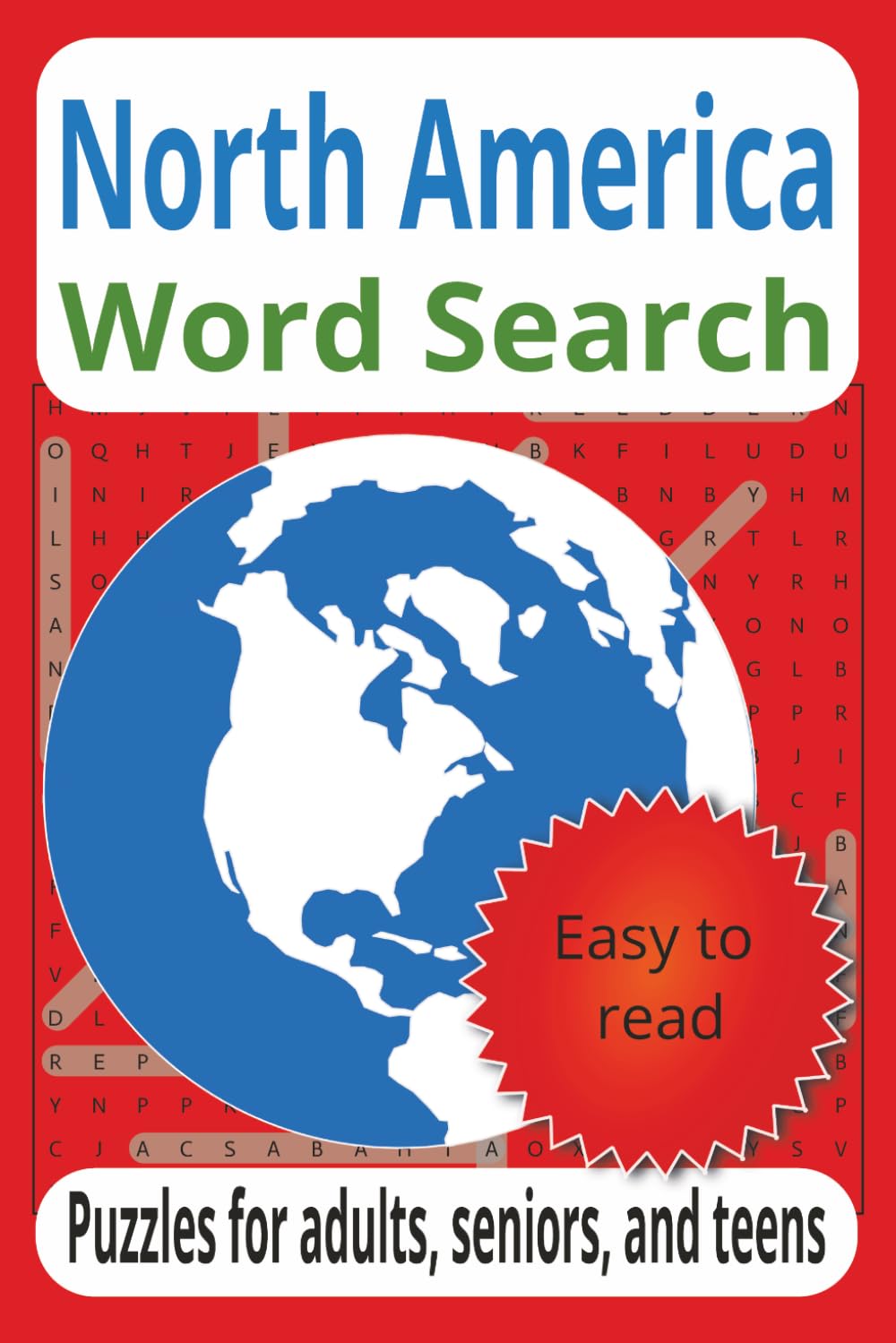 North America Word Search: Puzzles for adults, seniors, and teens